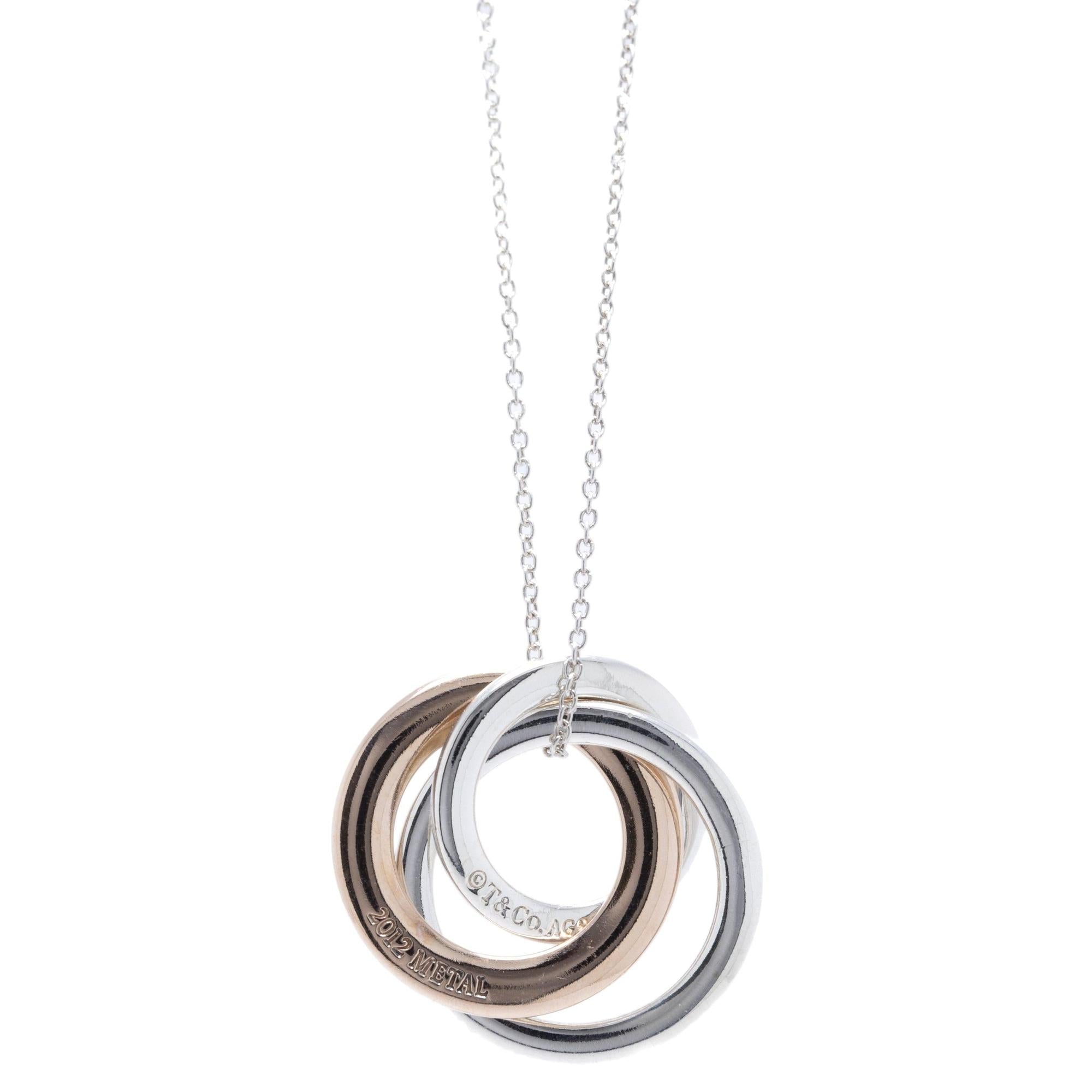 Tiffany & Co. Two-Tone 1837 Interlocking Circles Pendant Necklace