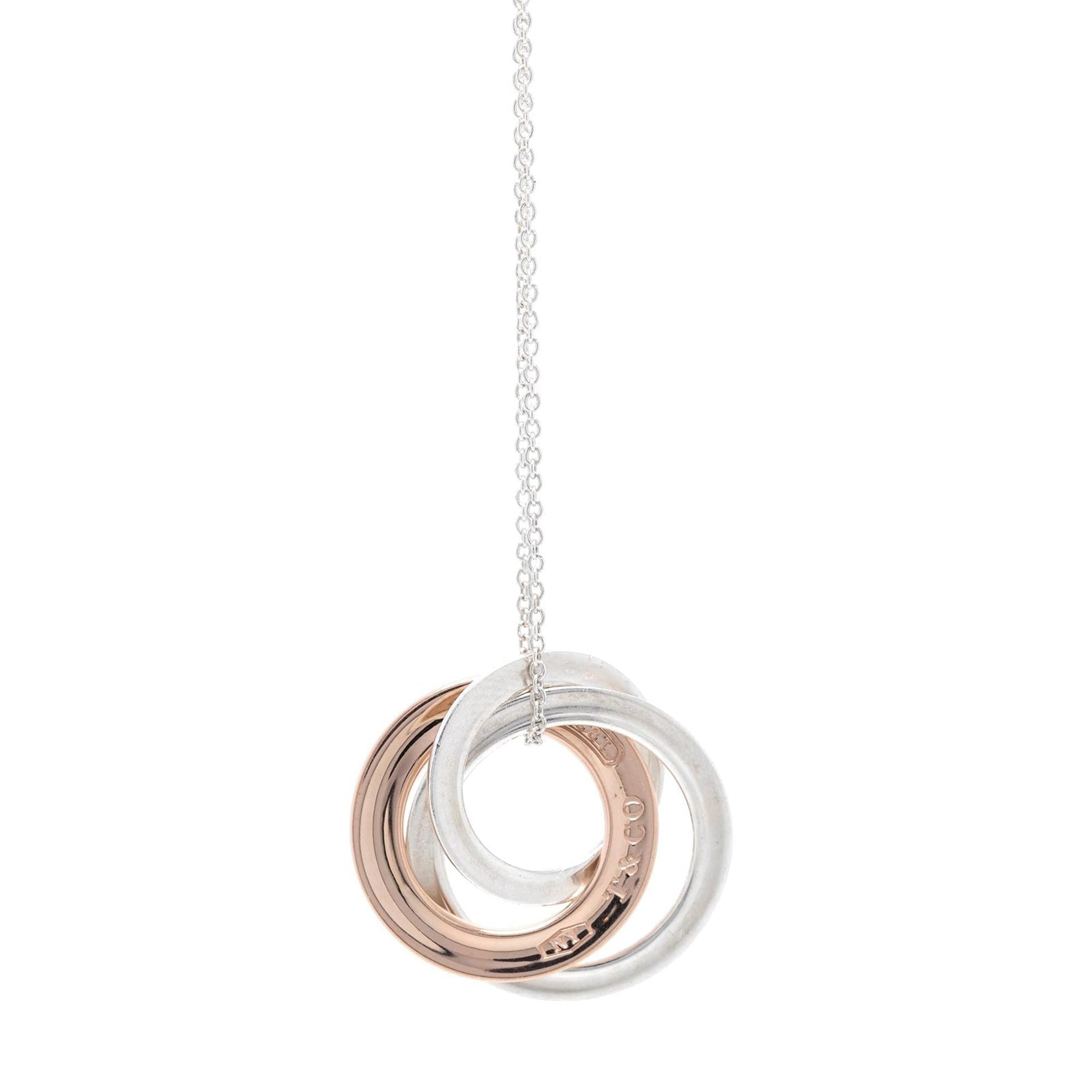 Tiffany & Co. Two-Tone 1837 Interlocking Circles Pendant Necklace