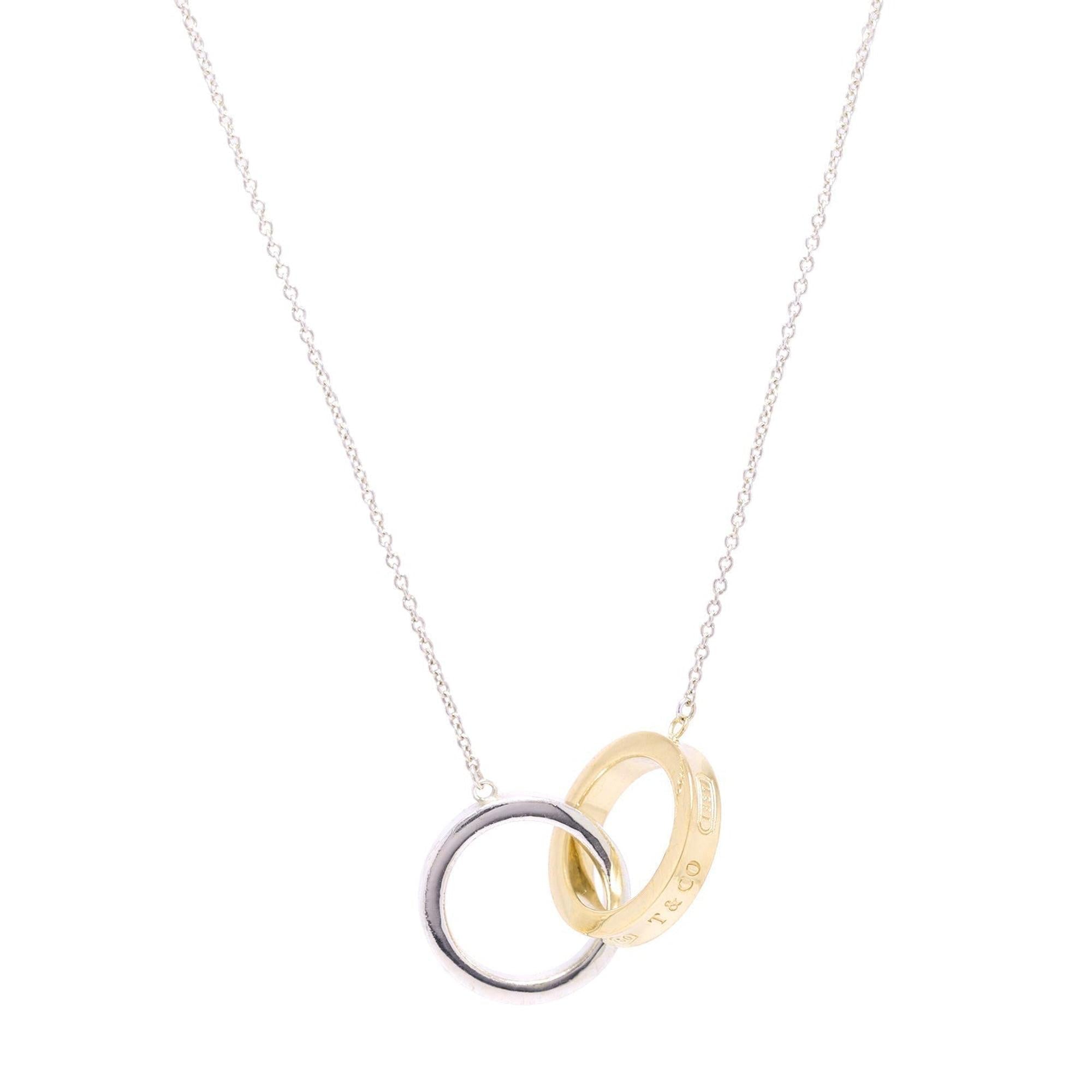 Tiffany & Co. Two-Tone 1837 Interlocking Circles Pendant Necklace
