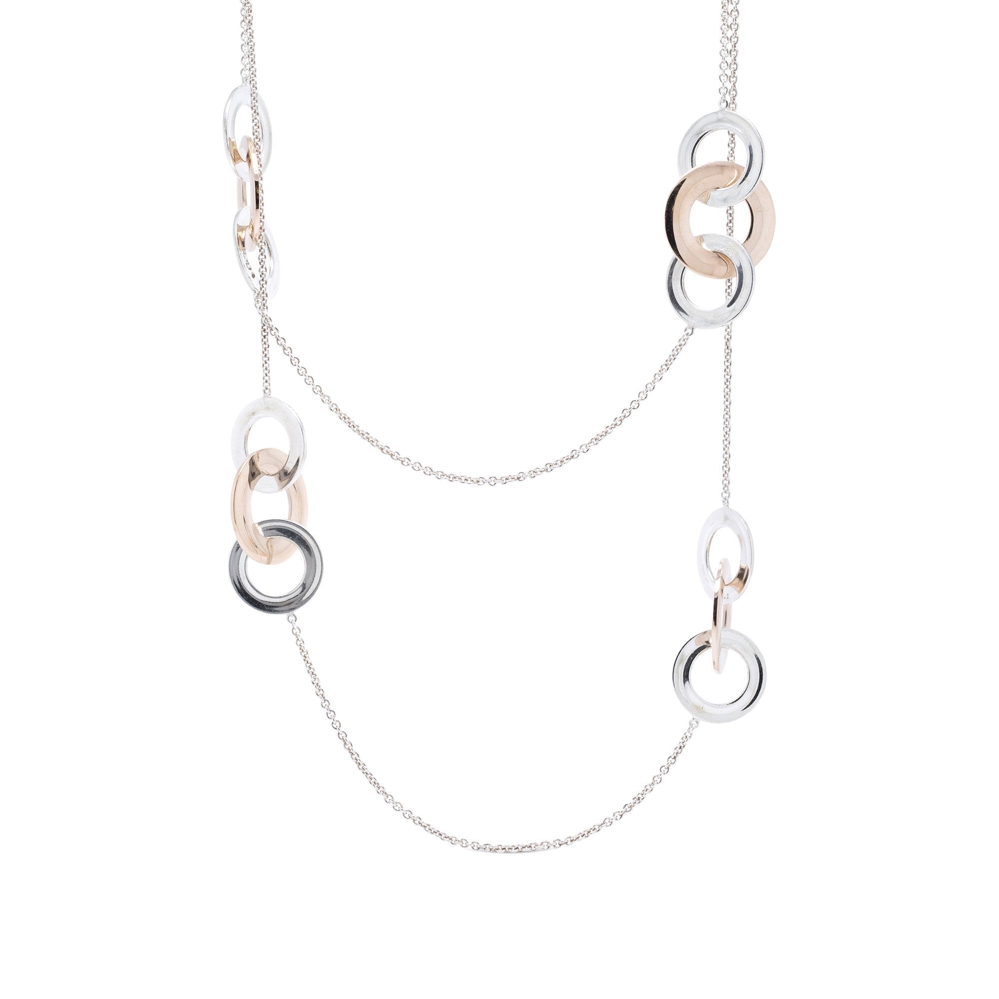 Tiffany & Co. Two-Tone 1837 Interlocking Circles Station Necklace