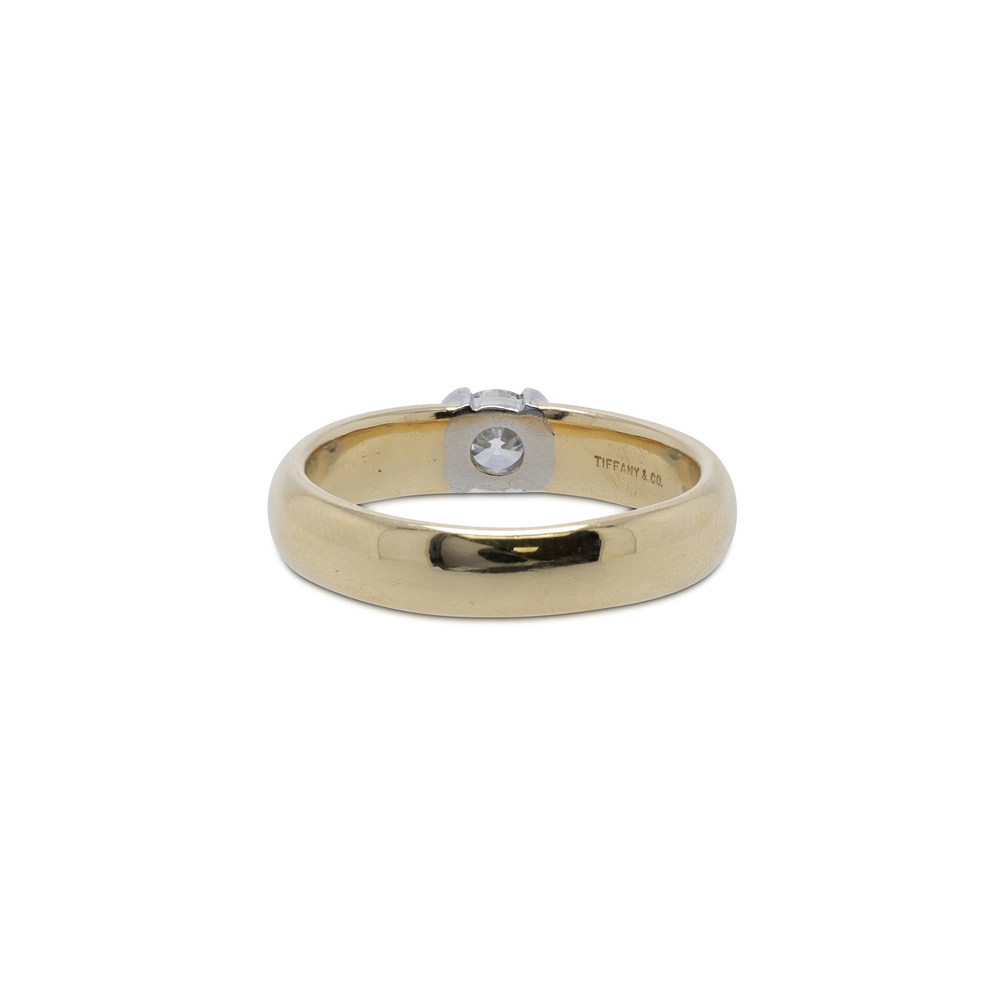 Tiffany & Co. Two-Tone Etoile Solitaire Diamond Engagement Ring