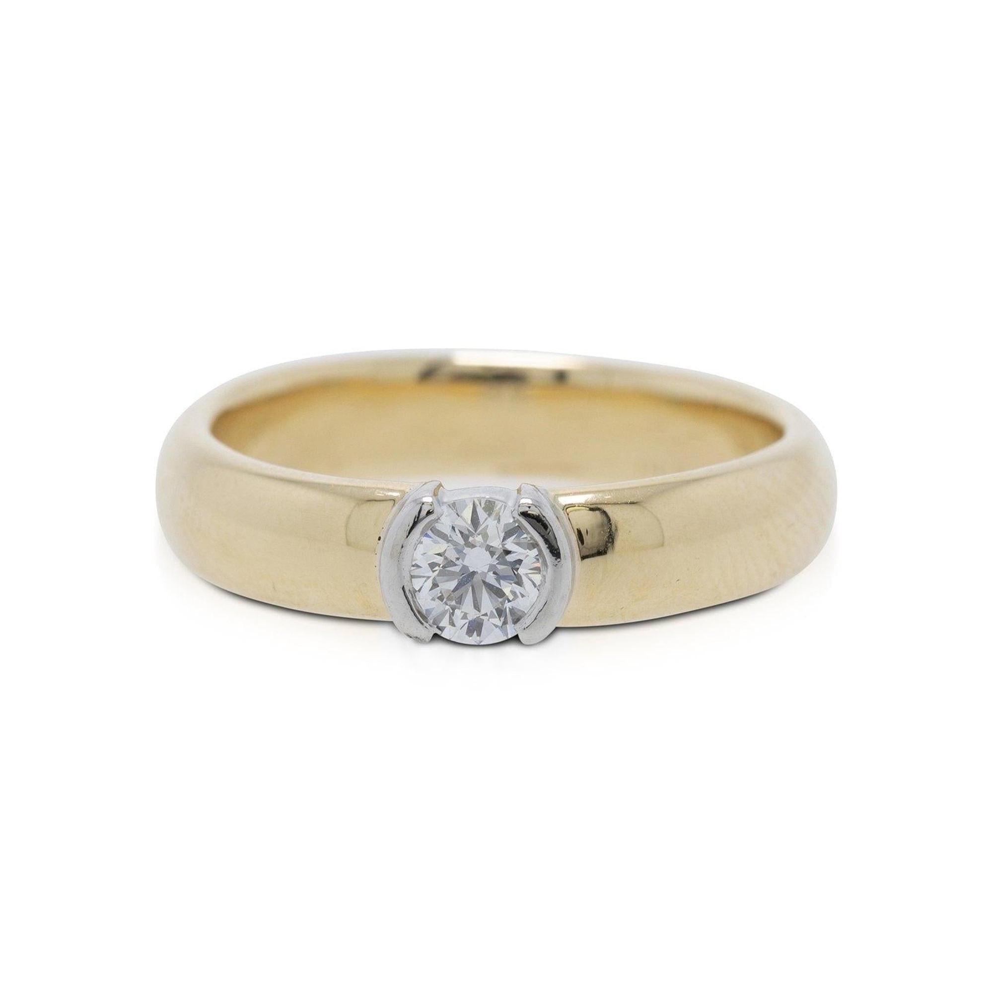 Tiffany & Co. Two-Tone Etoile Solitaire Diamond Engagement Ring