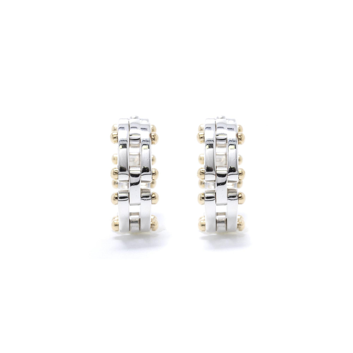 Tiffany & Co. Two-Tone Gate Link Hoop Earrings – OLIVER'S