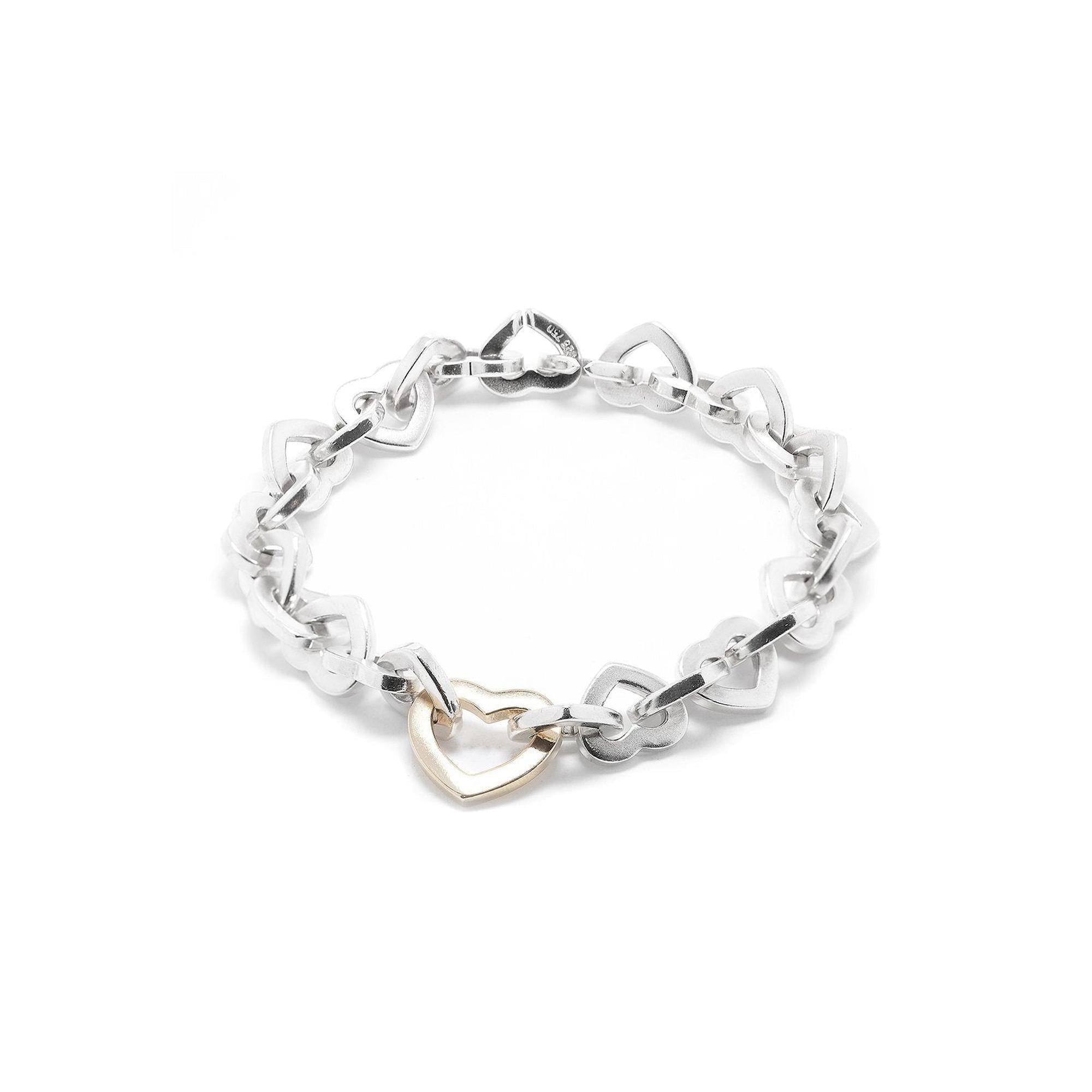 Tiffany & Co. Two-Tone Heart Link Bracelet