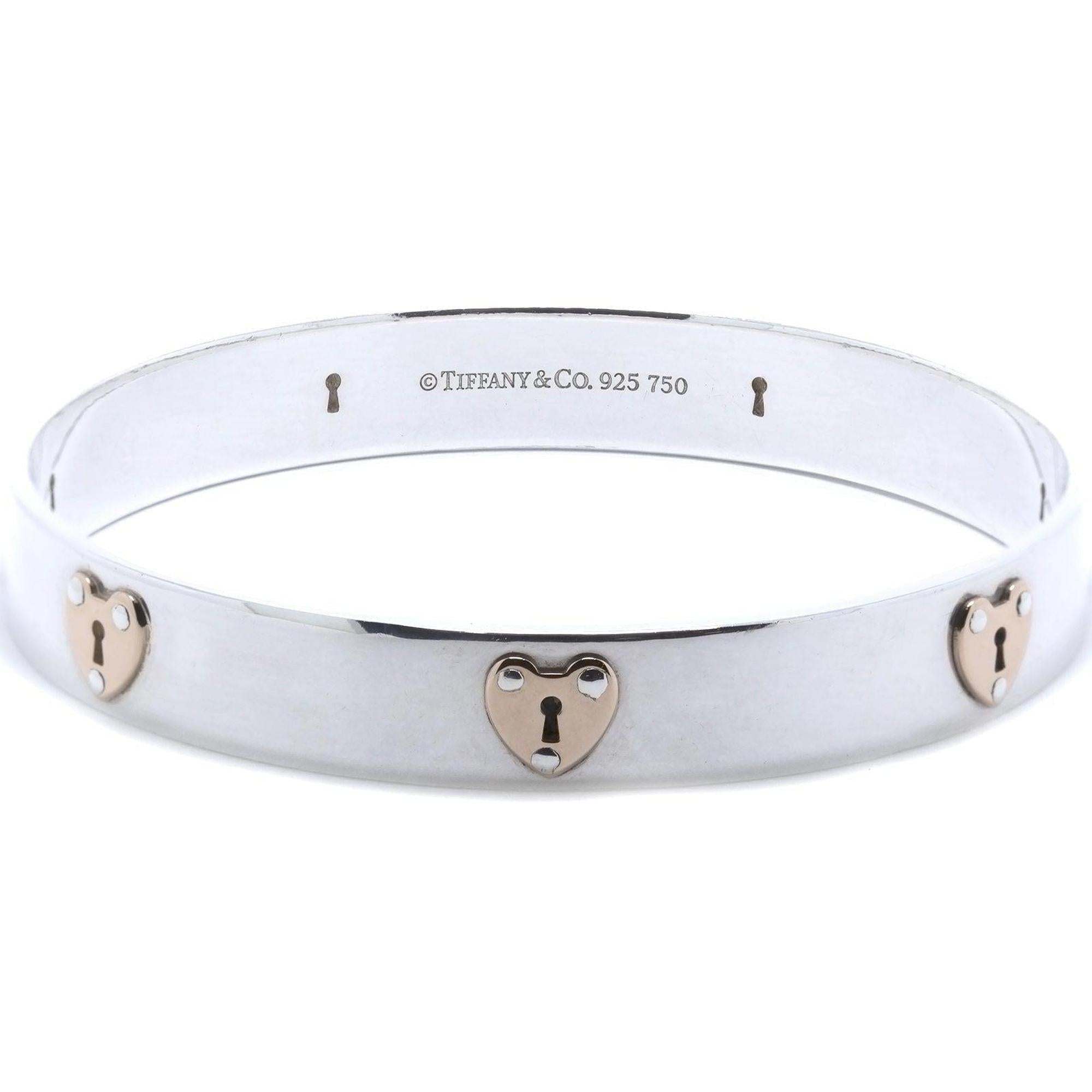 Tiffany & Co. Two-Tone Heart Lock Bangle