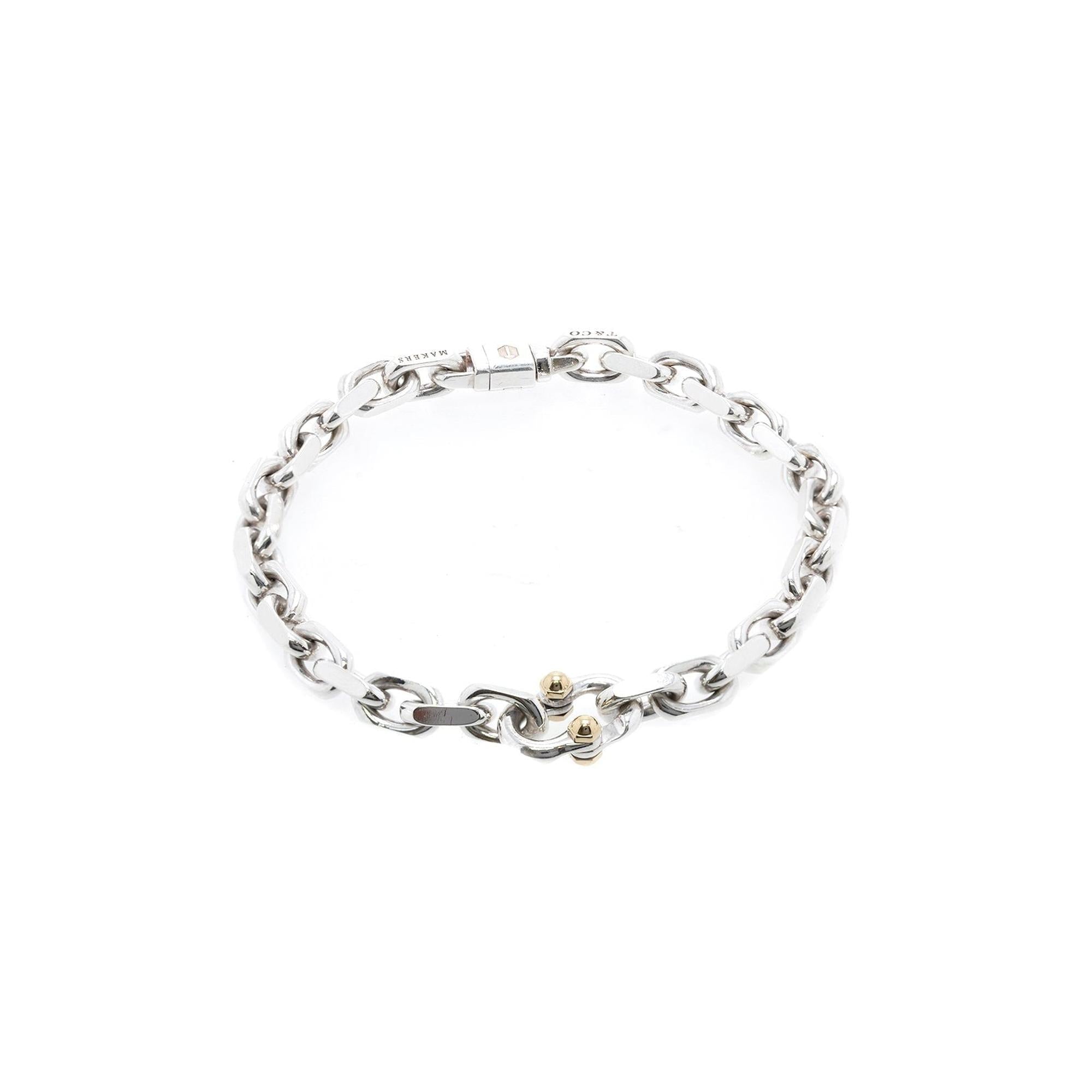 Tiffany & Co. Two-Tone Makers Narrow Chain Bracelet w/ Box