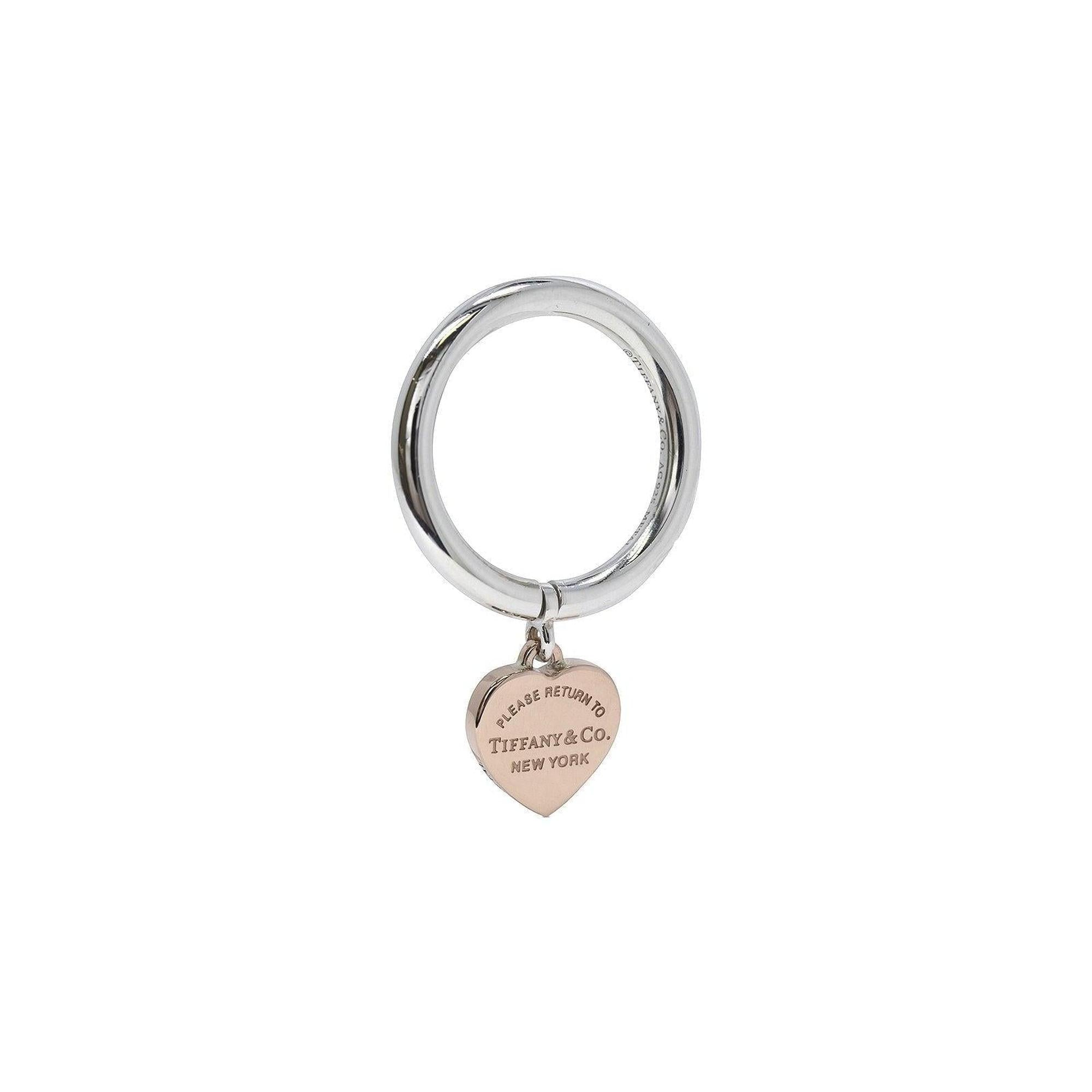 Tiffany & Co. Two-Tone Return to Tiffany Mini Heart Tag Ring