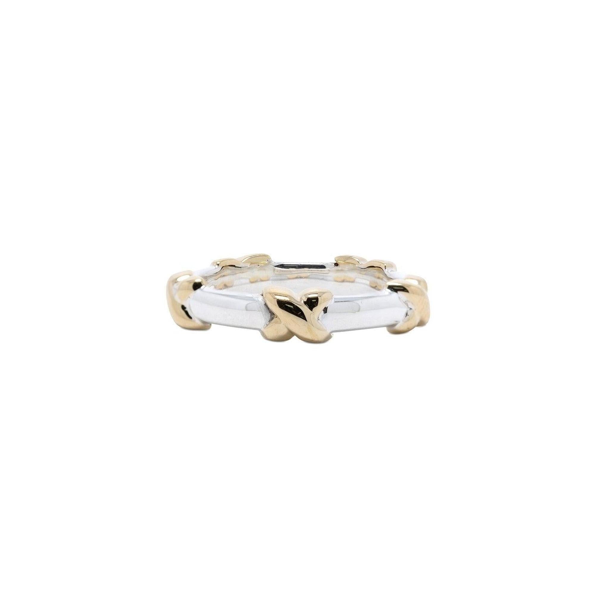 Tiffany & Co. Two-Tone Signature X Band Ring
