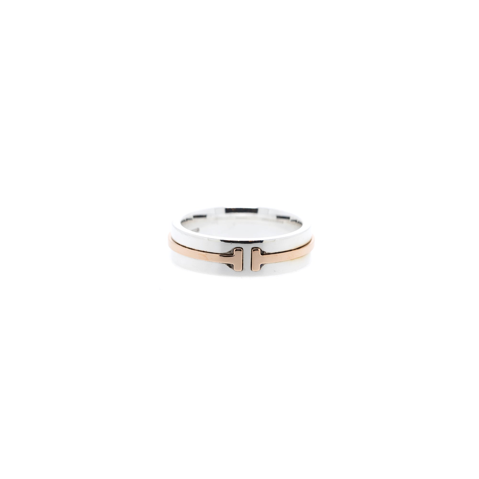 Tiffany & Co. Two-Tone T Wide Ring