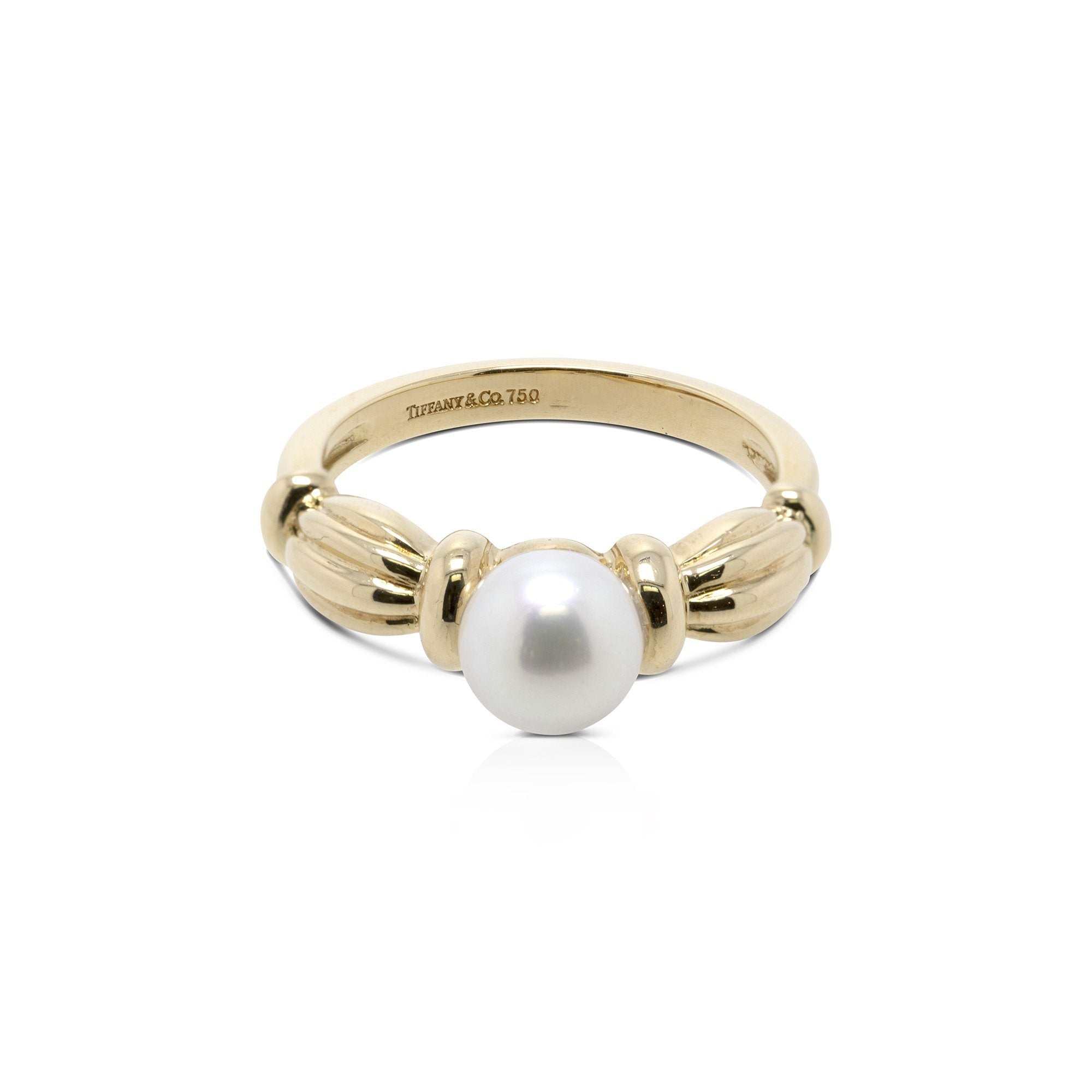 Tiffany & Co. Vintage 18k Gold Pearl Cocktail Ring