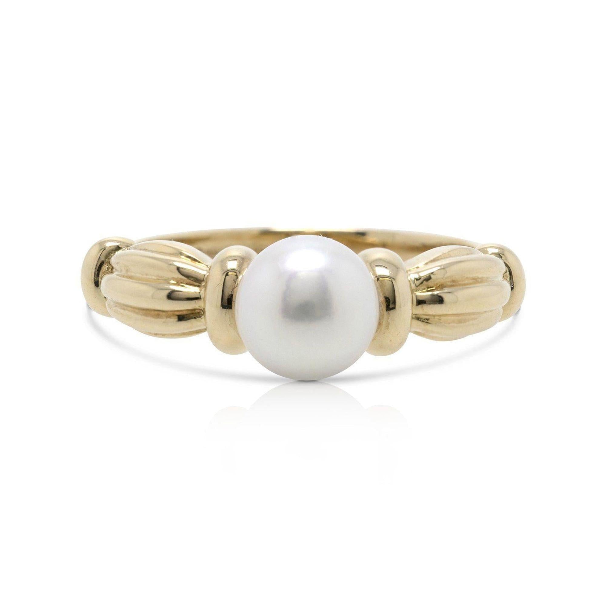 Tiffany & Co. Vintage 18k Gold Pearl Cocktail Ring