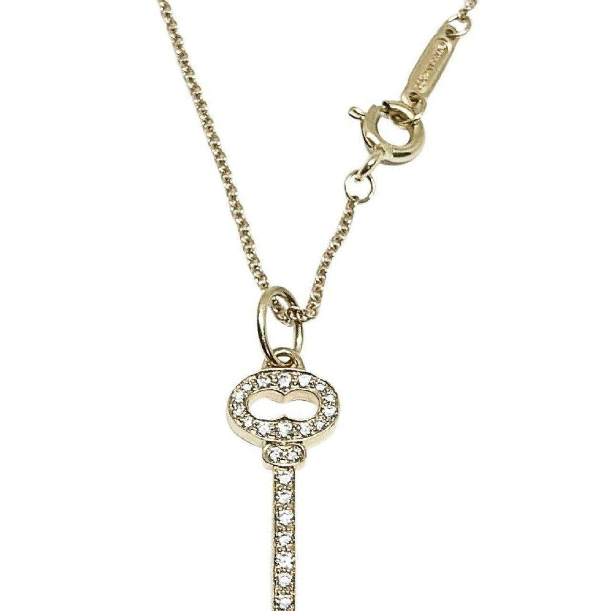Tiffany & Co. Vintage Oval Key Charm Necklace with Diamonds