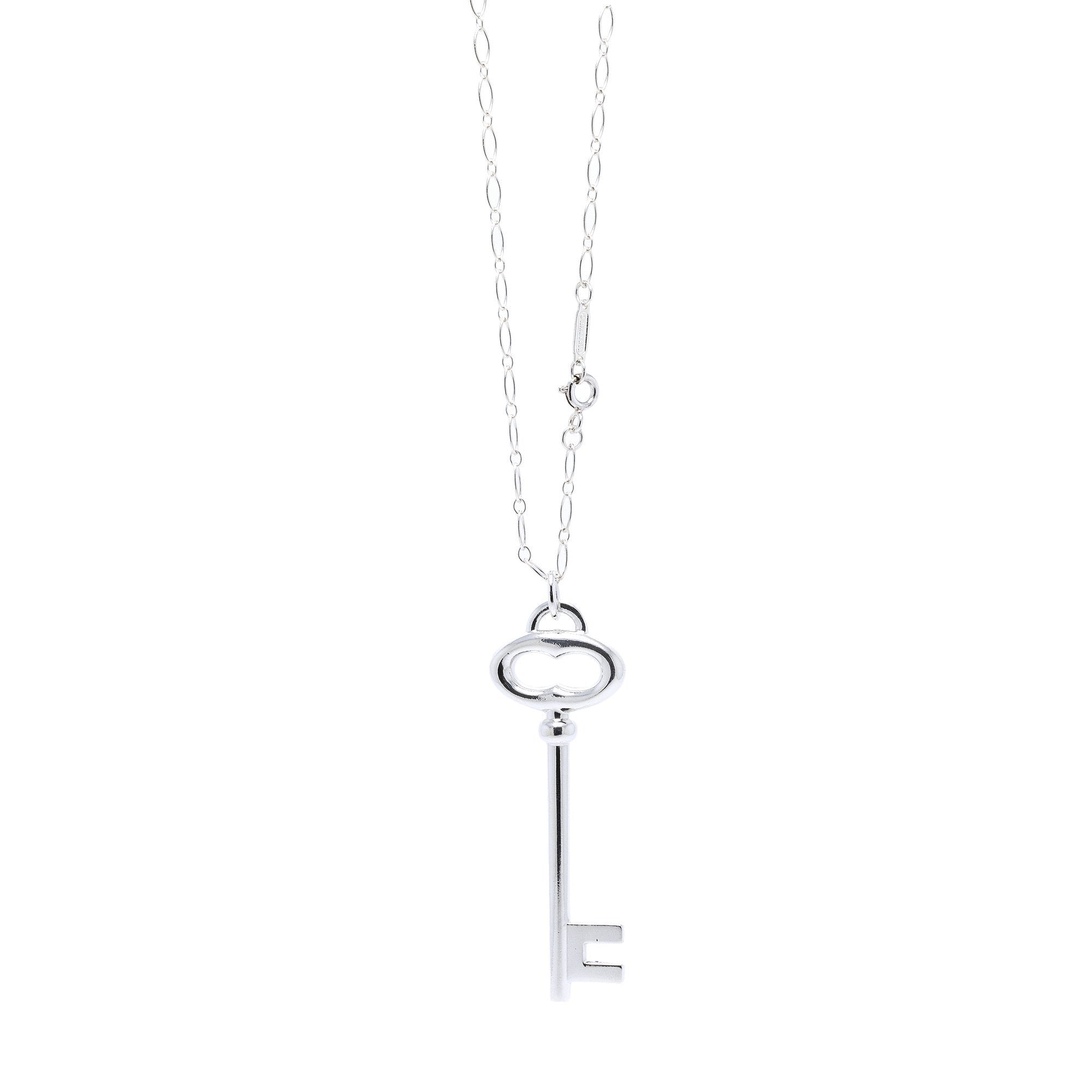 Tiffany & Co. Vintage Oval Key Pendant Necklace