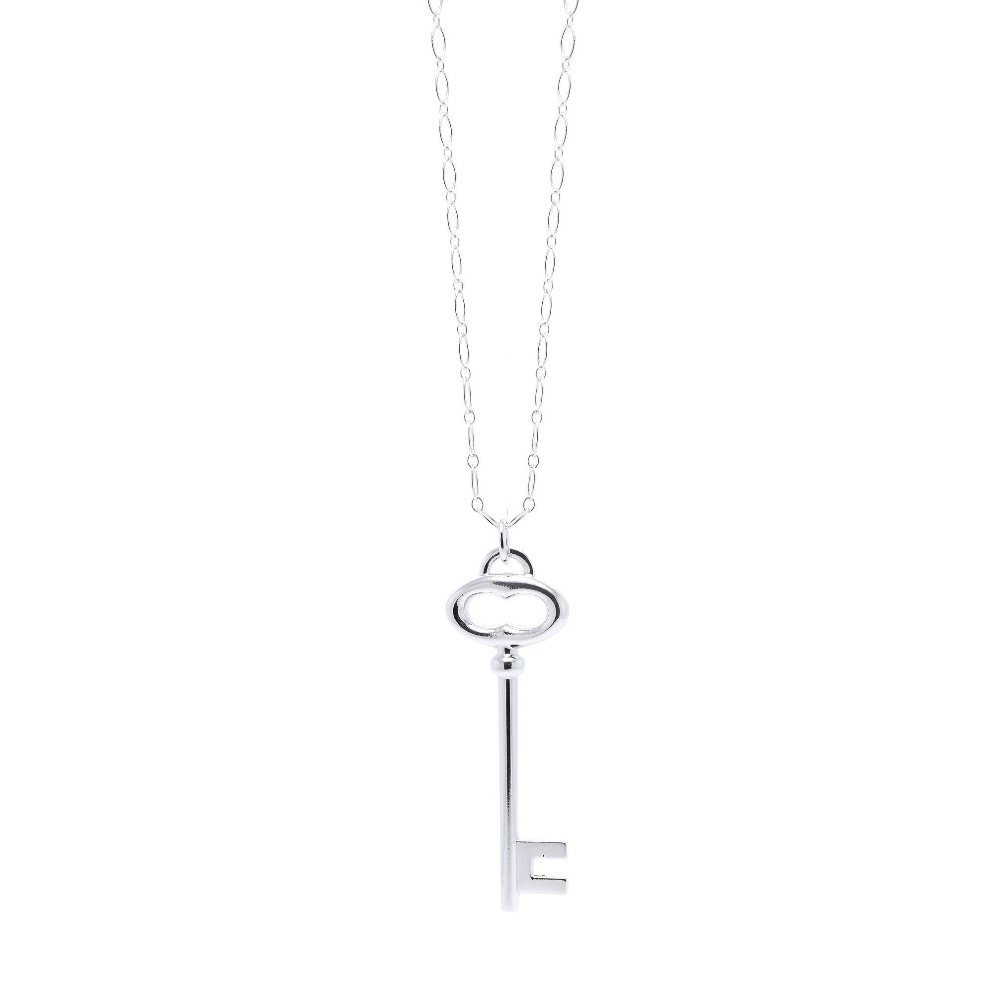 Tiffany & Co. Vintage Oval Key Pendant Necklace