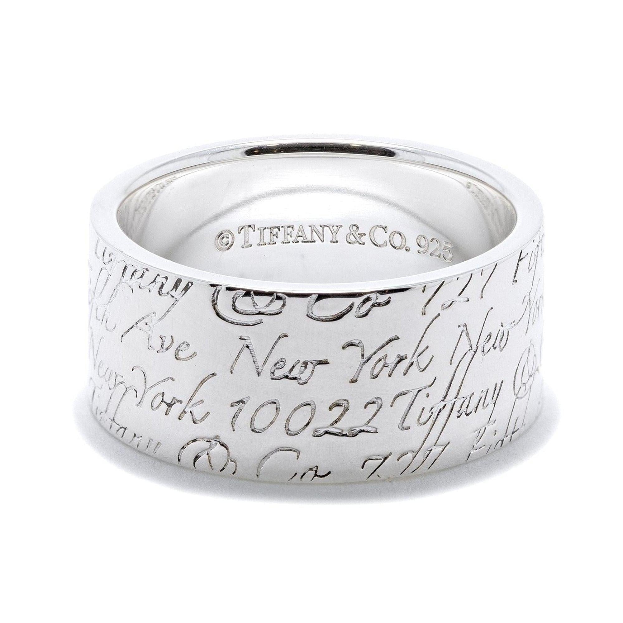 Tiffany & Co. Wide Notes Ring