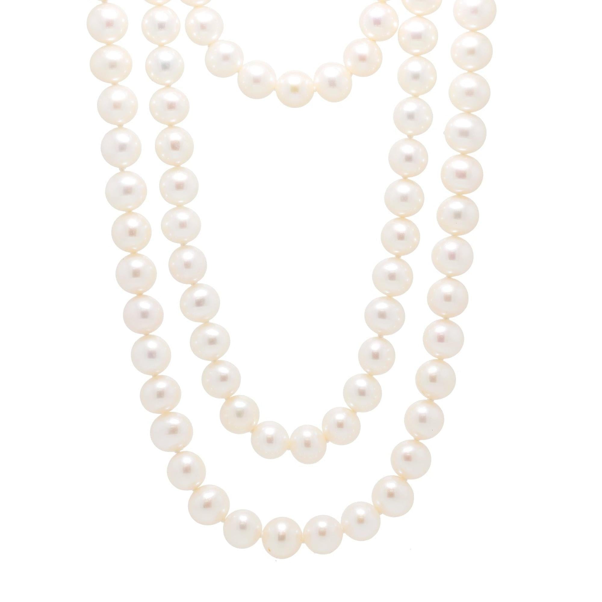 Tiffany & Co. Ziegfeld 80" Pearl Wrap Necklace w/ Box