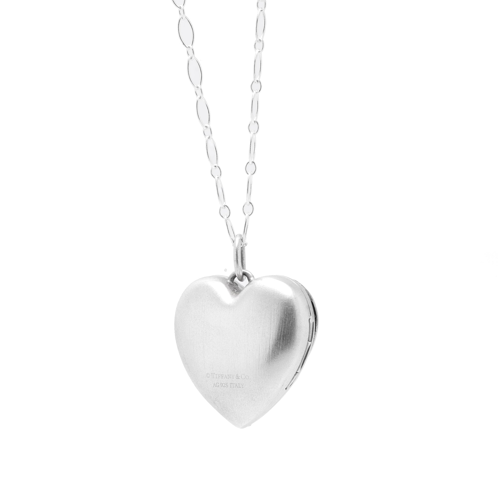 Tiffany & Co. Ziegfeld Daisy Heart Locket Pendant Necklace
