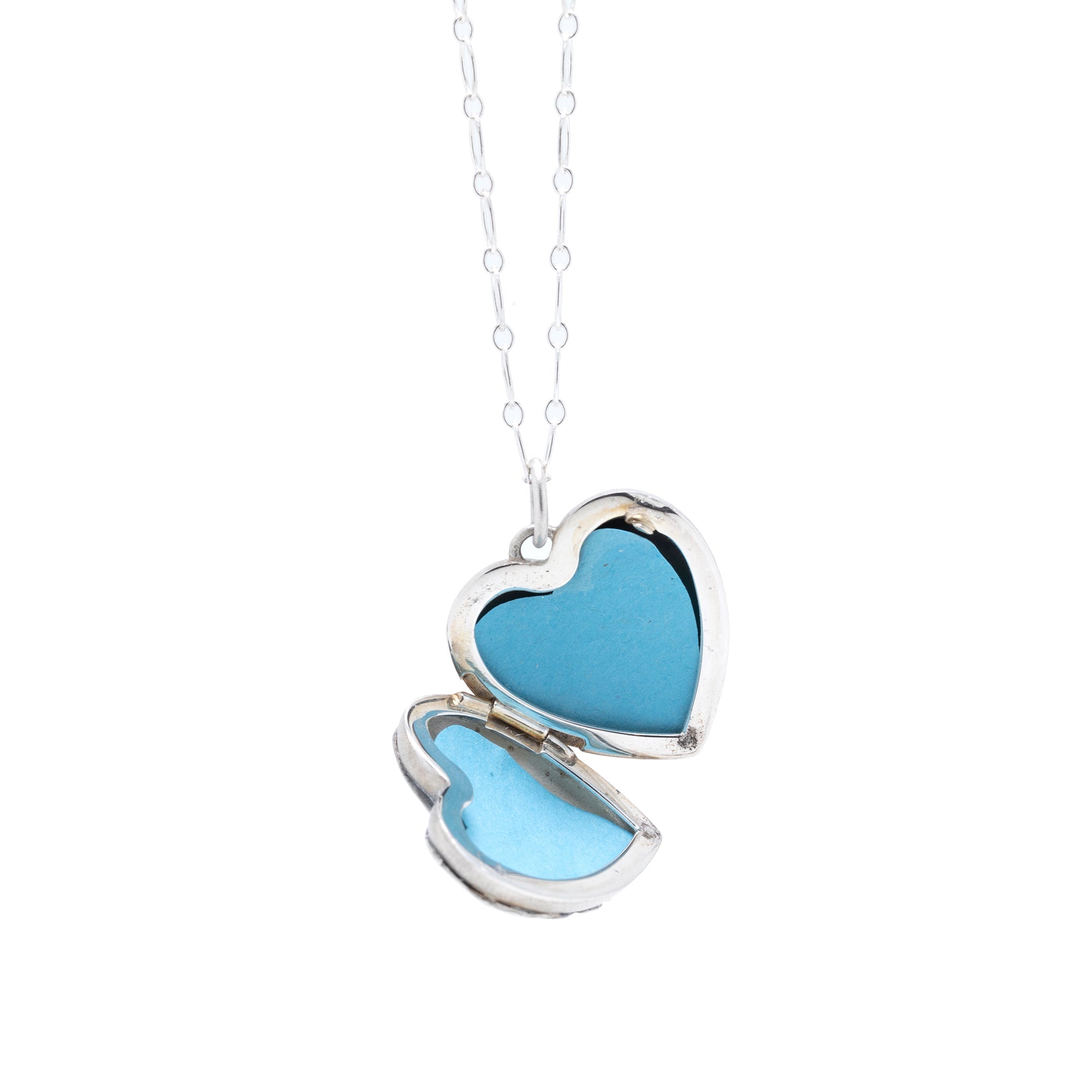 Tiffany & Co. Ziegfeld Daisy Heart Locket Pendant Necklace