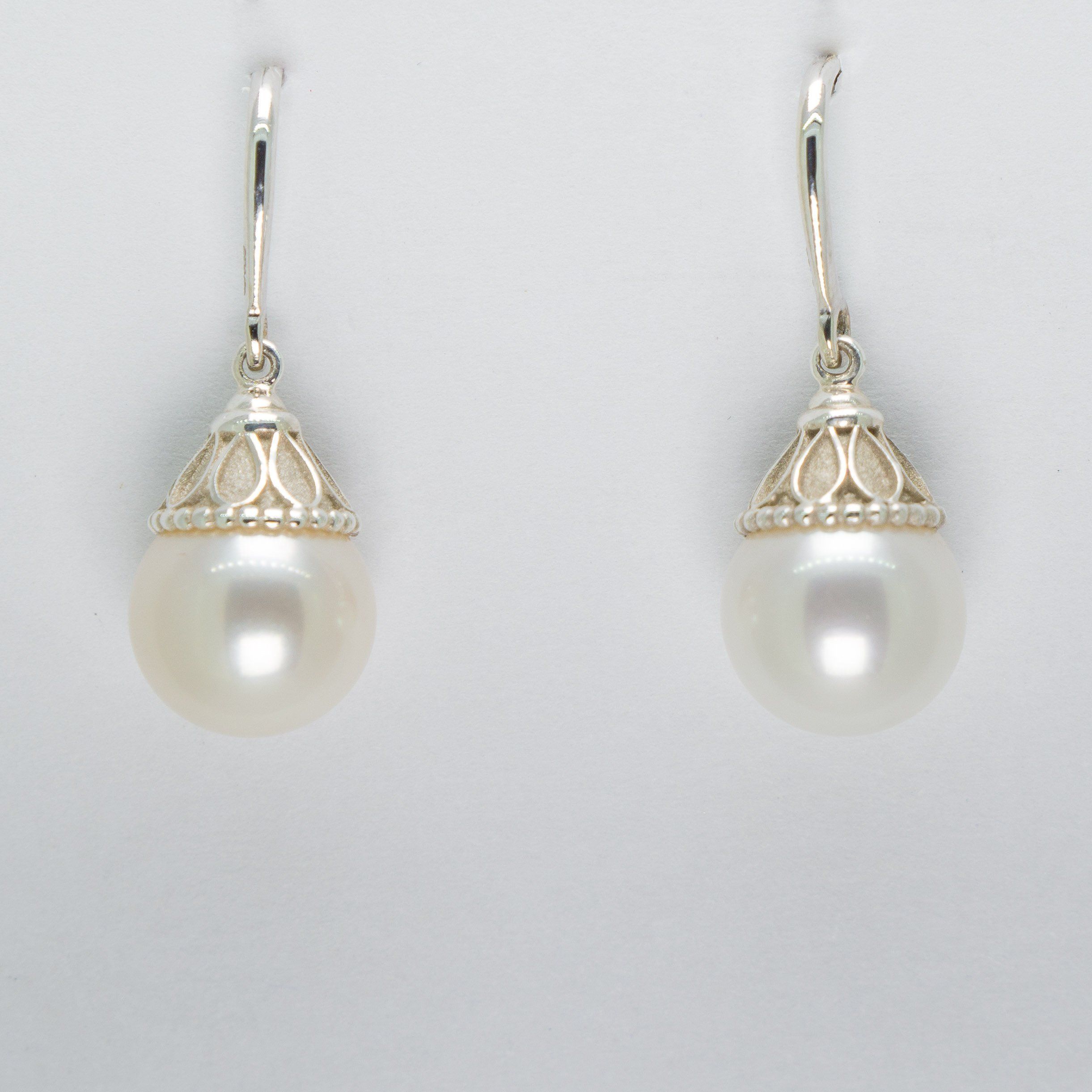 Tiffany & Co. Ziegfeld Pearl Earrings in Sterling Silver