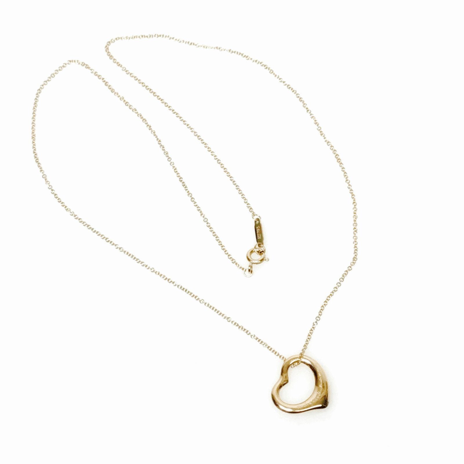 Tiffany Elsa Peretti Open Heart Pendant on 18" chain