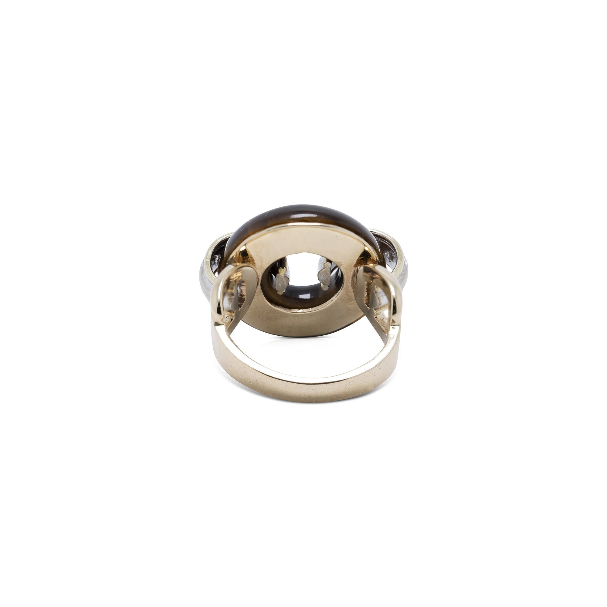 Tiger Eye and Diamond Ring