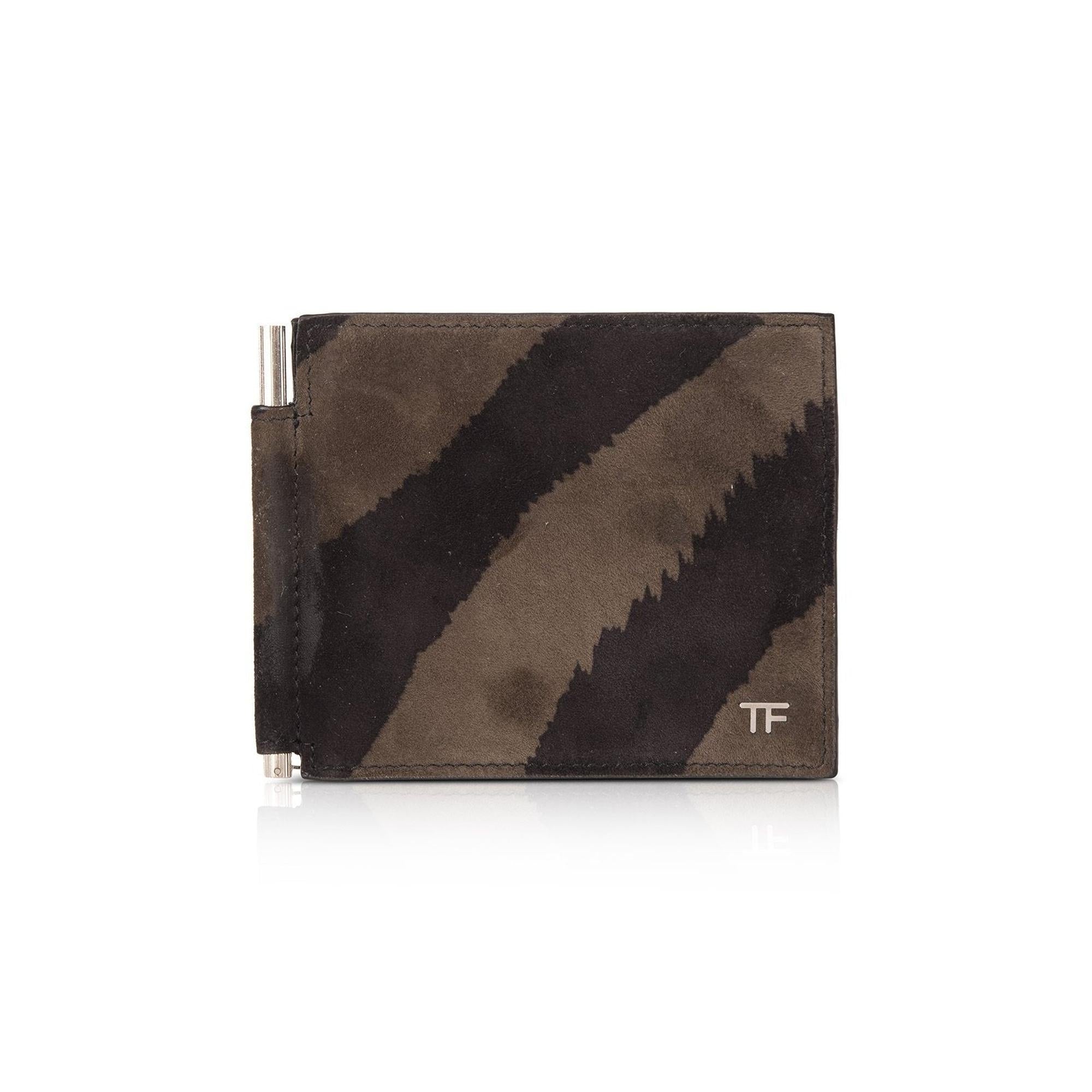 Tom Ford Suede Money Clip Wallet w/ Box