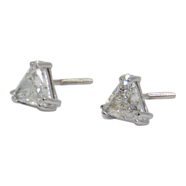 Trilliant Cut Diamond Stud Earrings