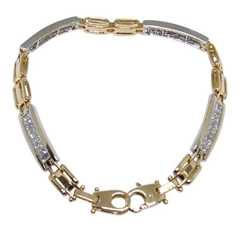 Two-Tone Diamond Link Bracelet