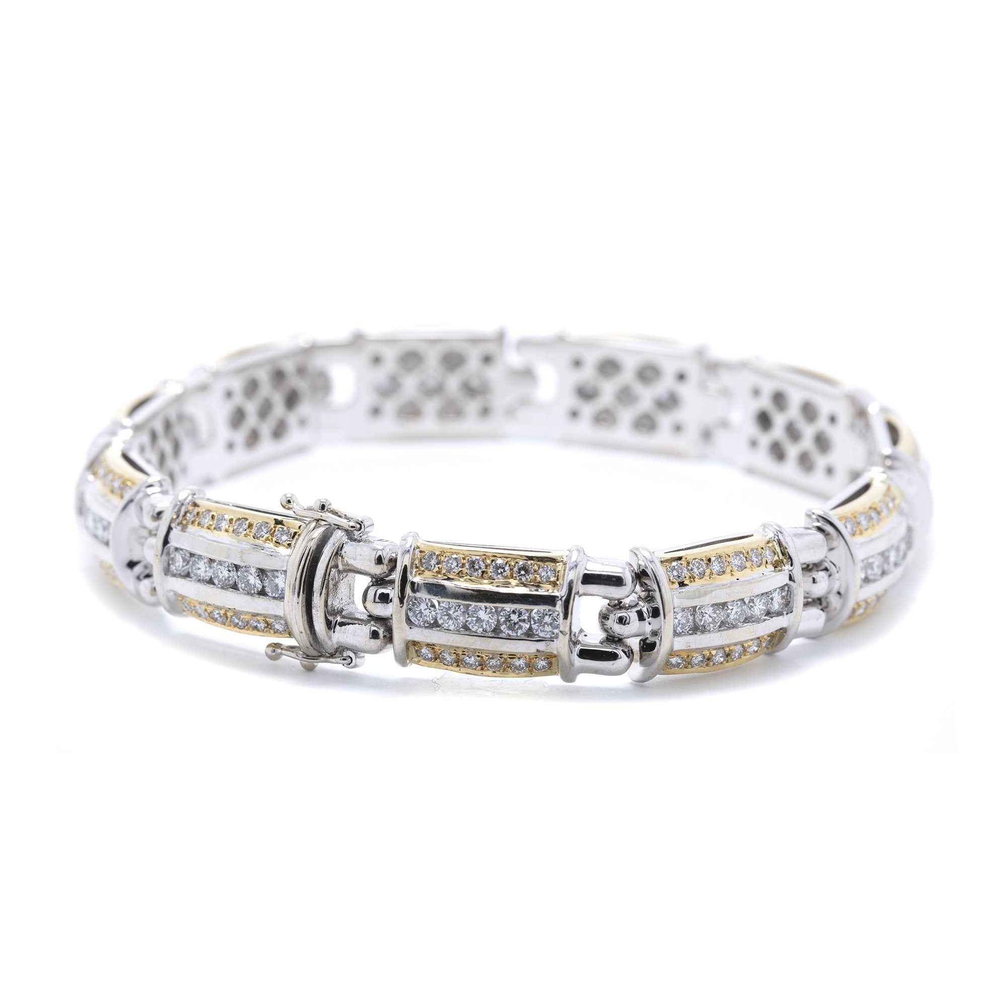 Two-Tone Diamond Link Bracelet