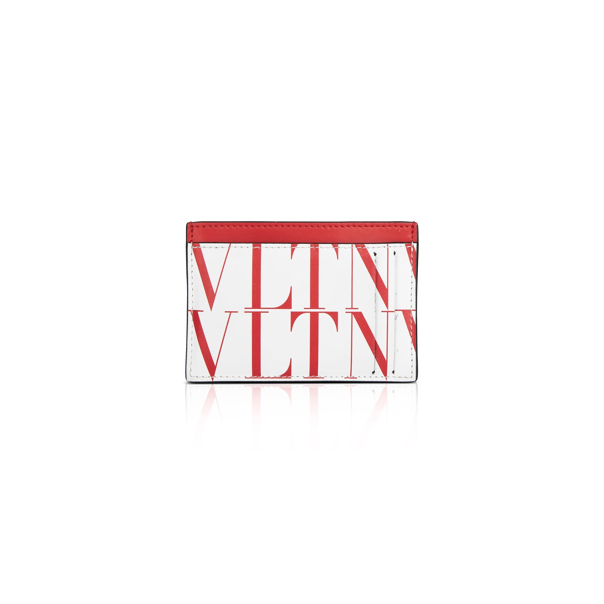 Valentino Leather Logo Card Holder w/ Box