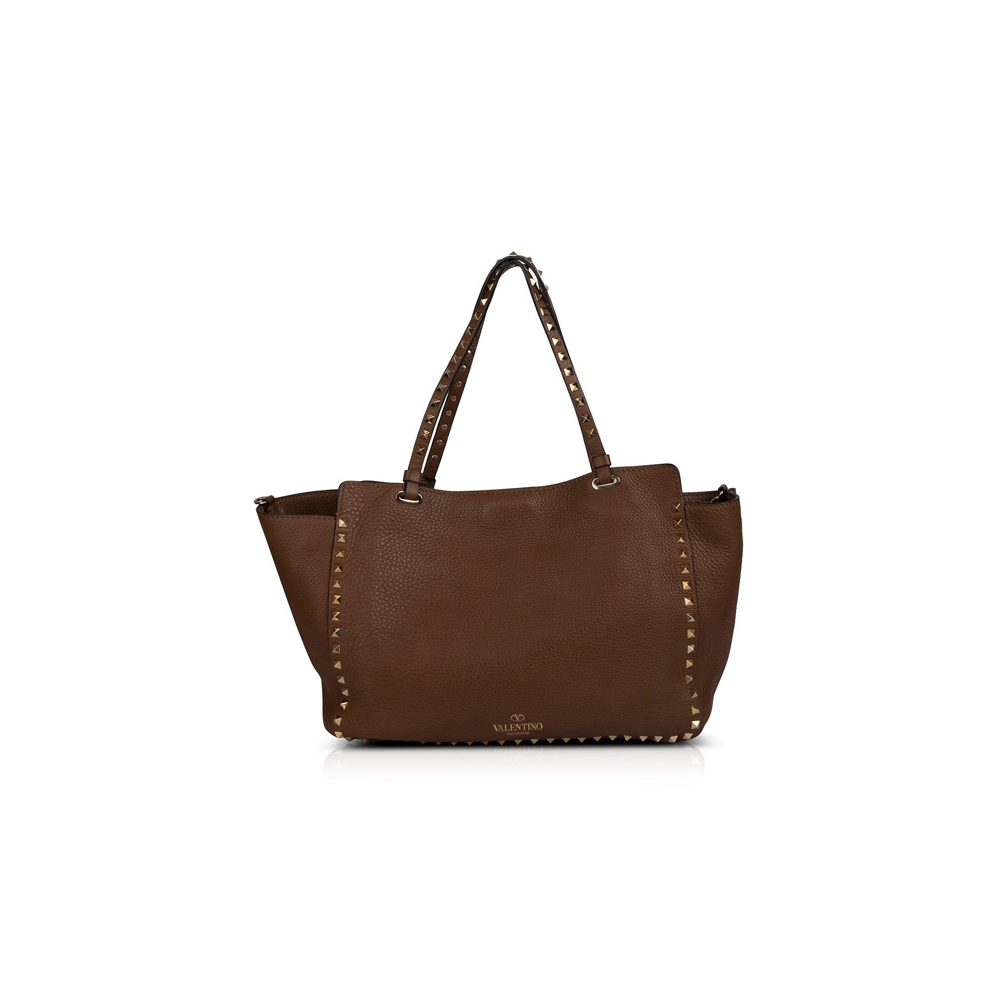 Valentino Medium Grainy Calfskin Rockstud Tote Bag