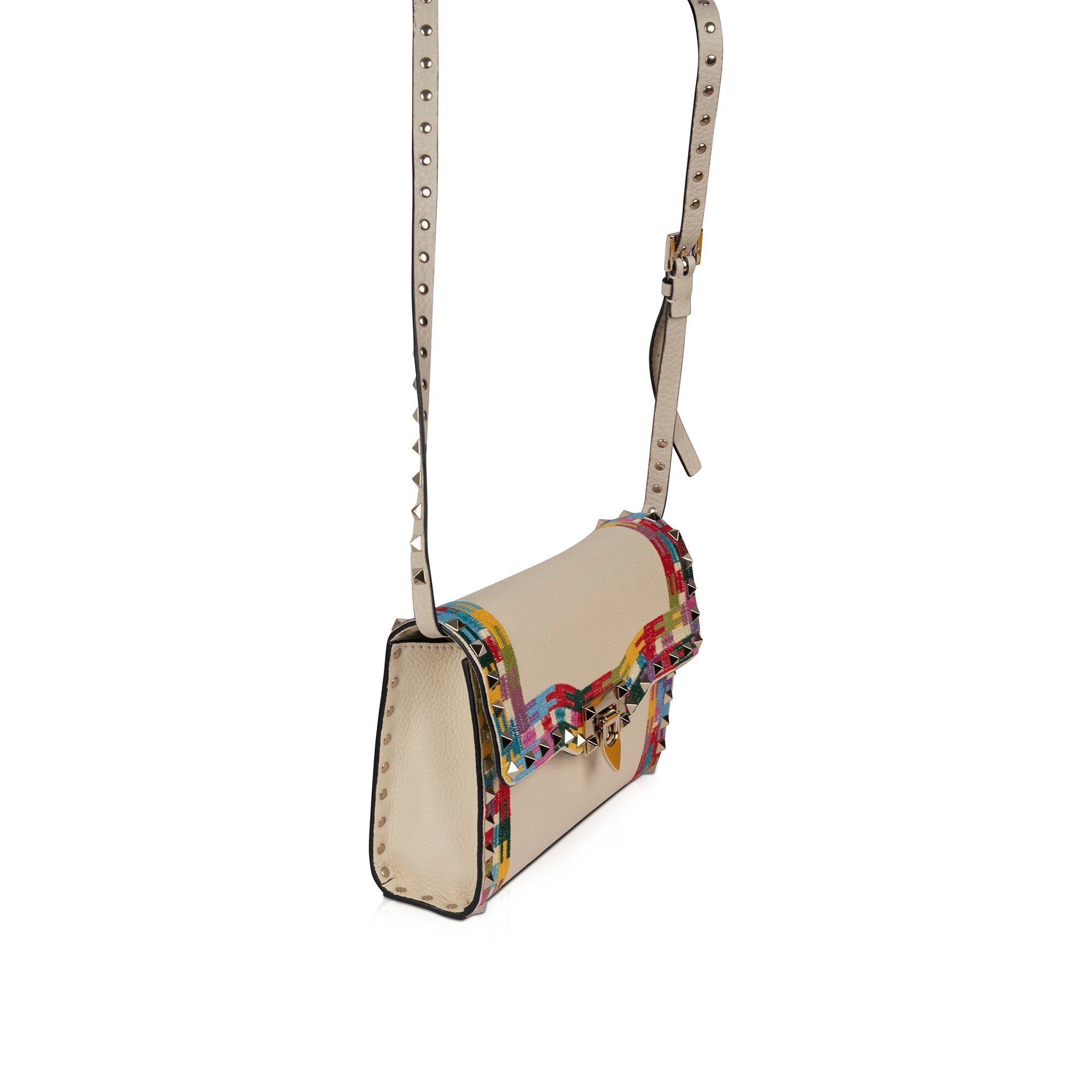 Valentino Medium Limited Edition Embroidered Rockstud Crossbody Bag