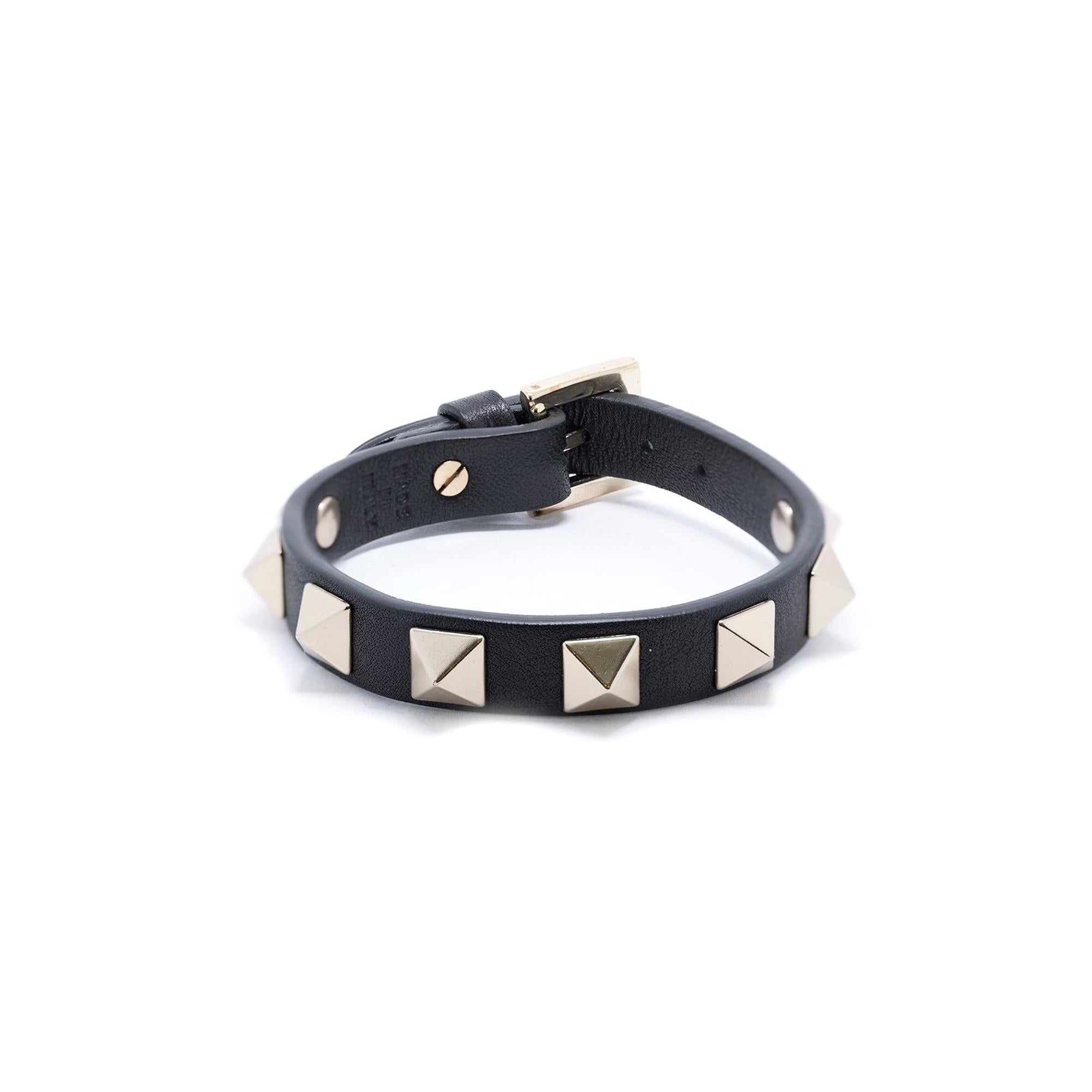 Valentino Rockstud Leather Bracelet