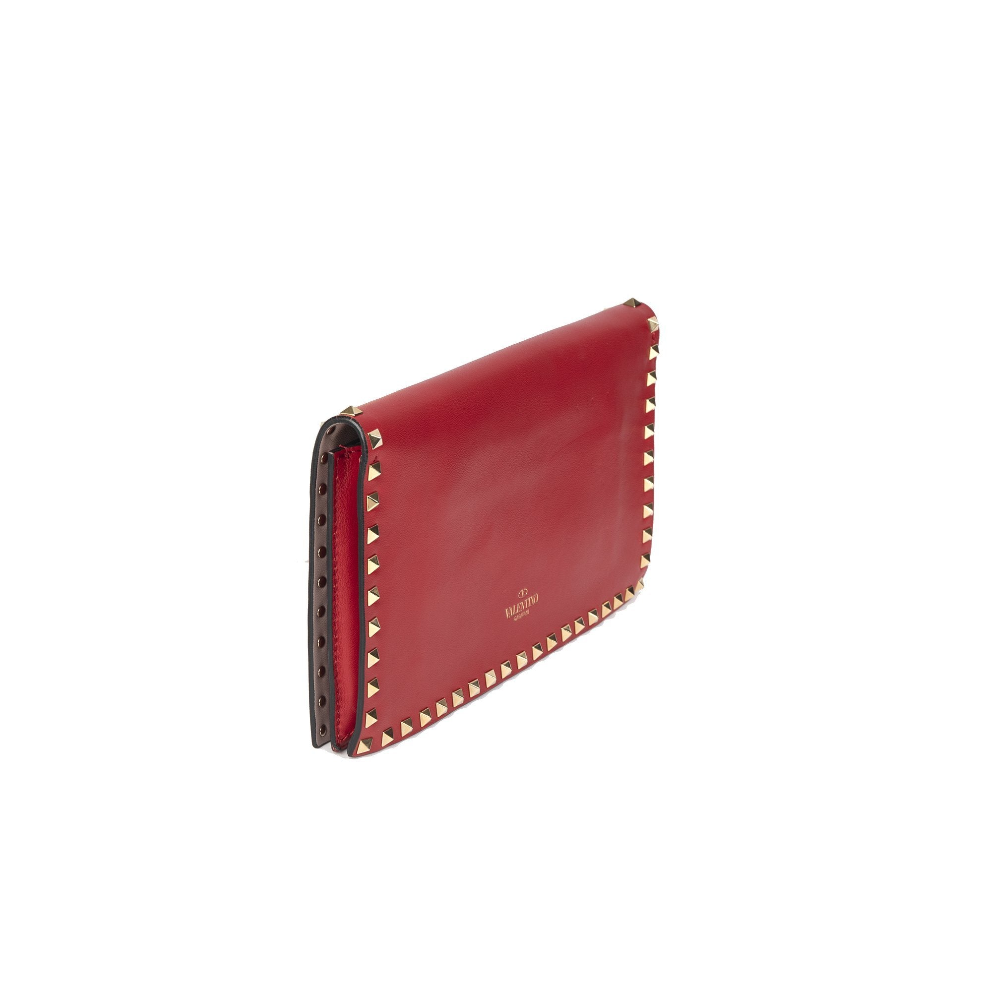 Valentino Rockstud Leather Clutch