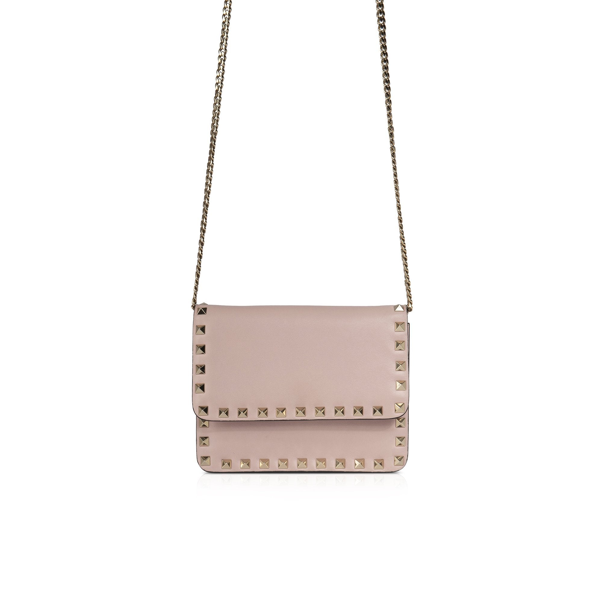 Valentino Rockstud Mini Flap Top Crossbody Chain Bag