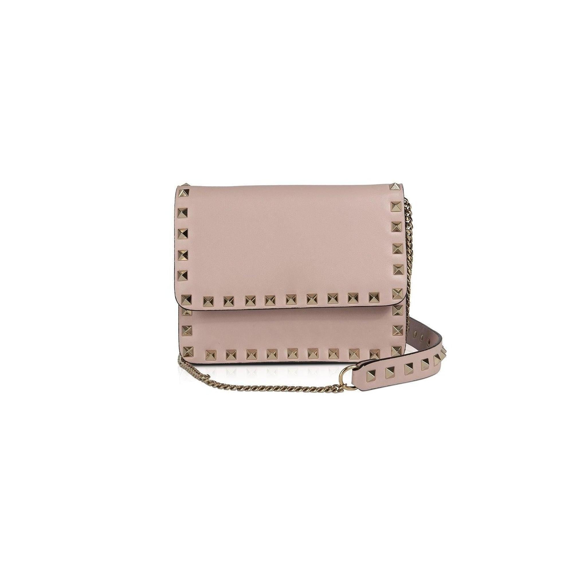 Valentino Rockstud Mini Flap Top Crossbody Chain Bag