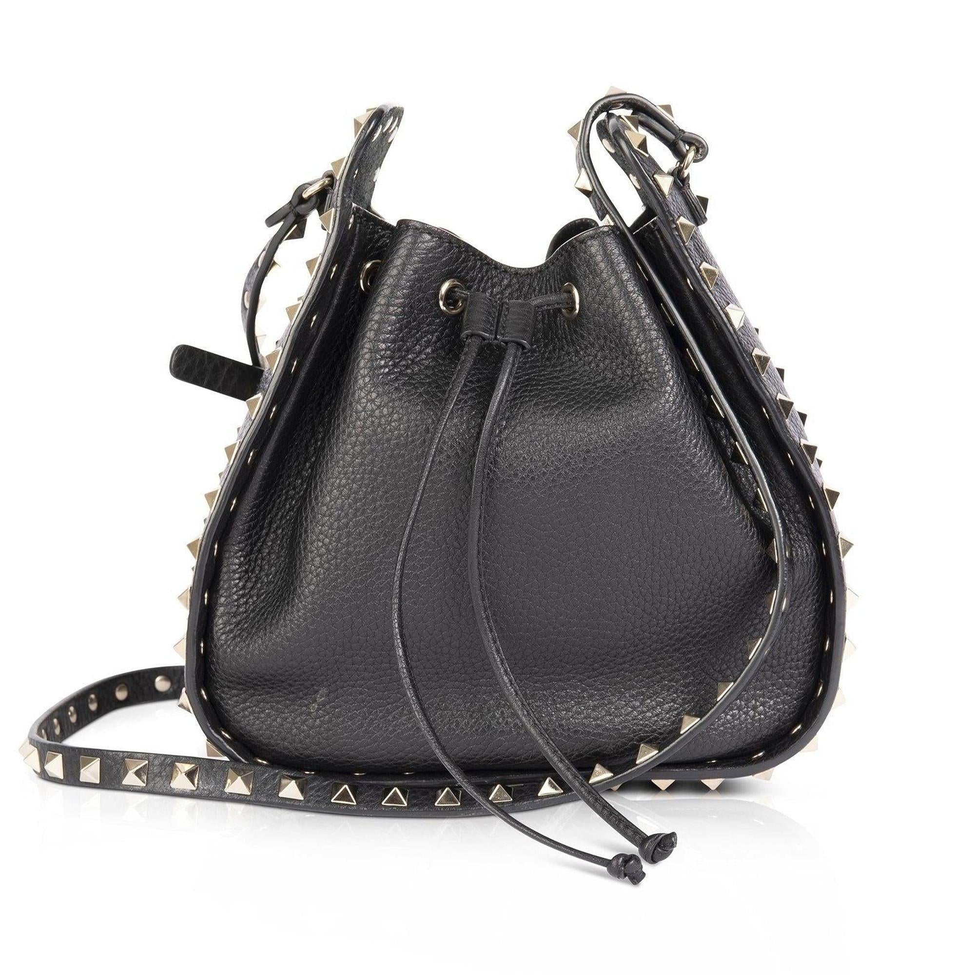 Valentino Small Rockstud Bucket Bag
