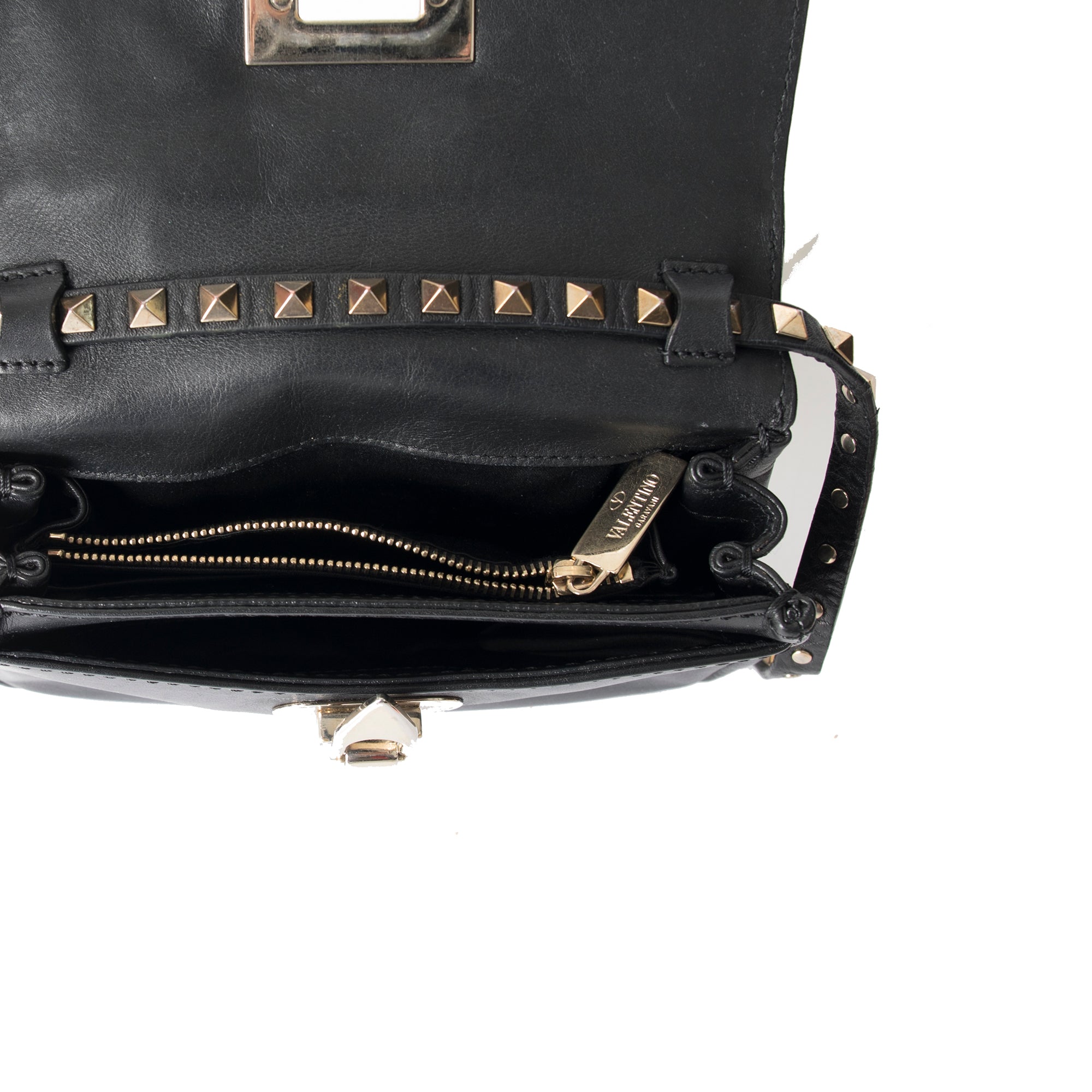 Valentino Small Rockstud Leather Crossbody Bag