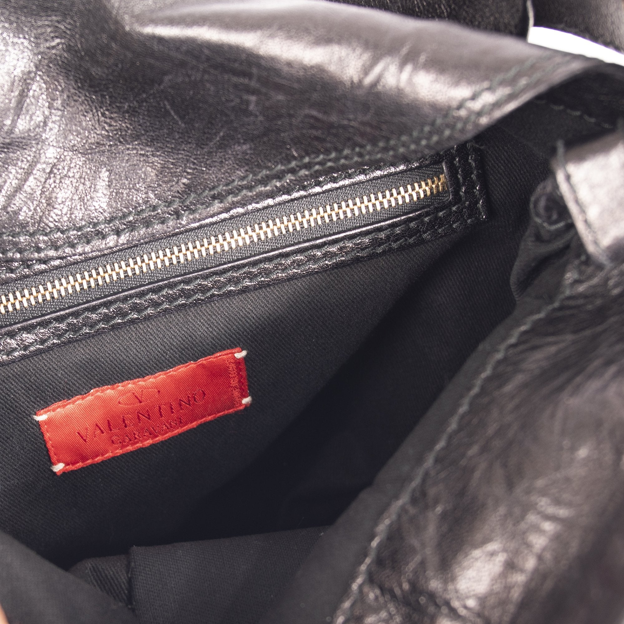 Valentino V-Logo Leather Shoulder Bag