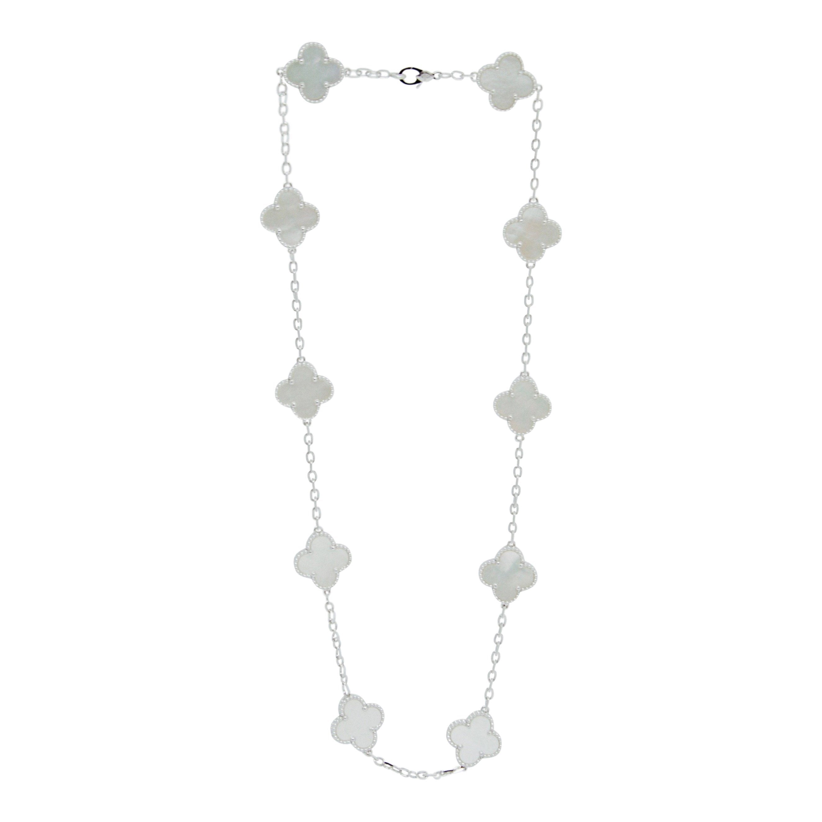 Van Cleef & Arpels 10 Motifs Vintage Alhambra Necklace