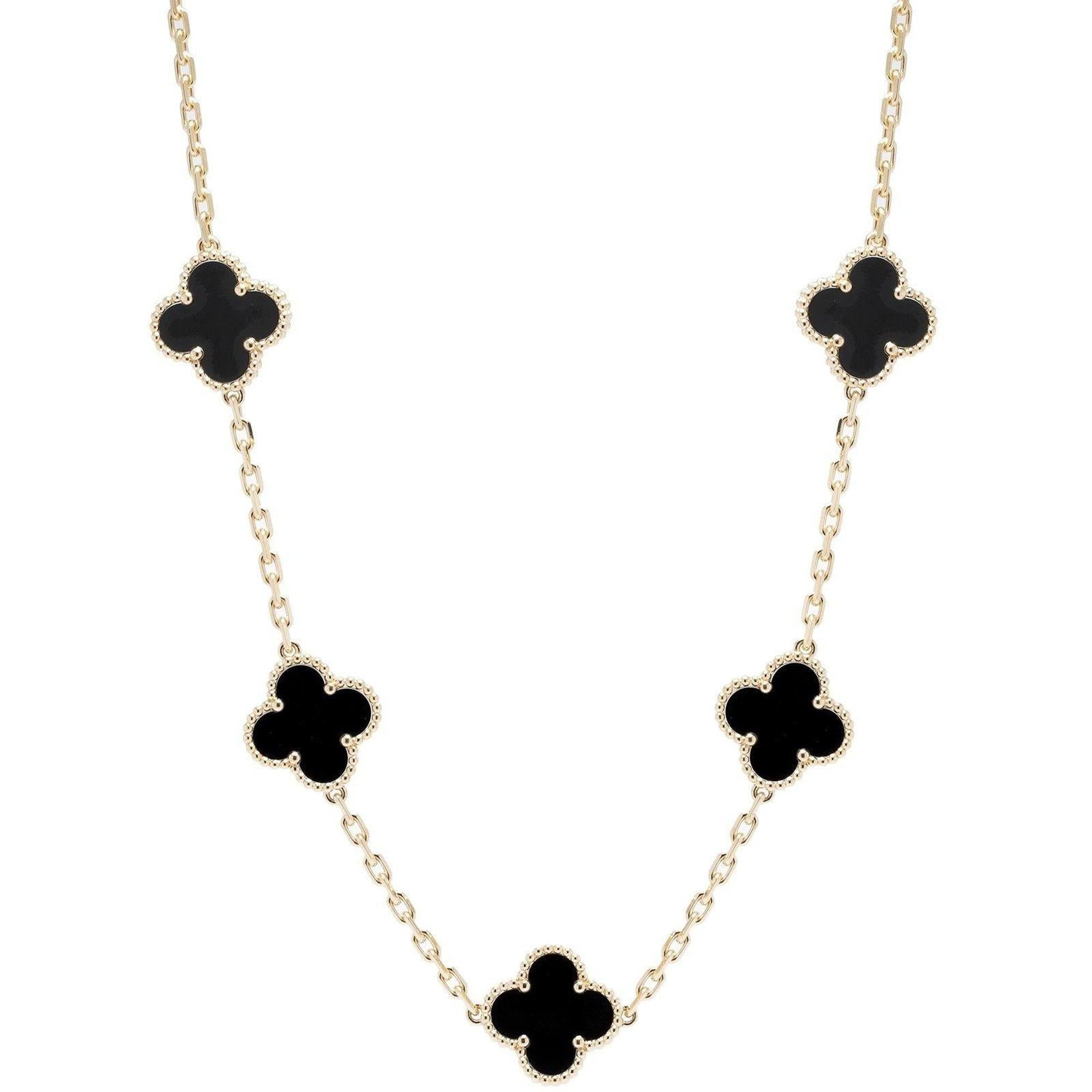 Van Cleef & Arpels 10 Motifs Vintage Alhambra Necklace