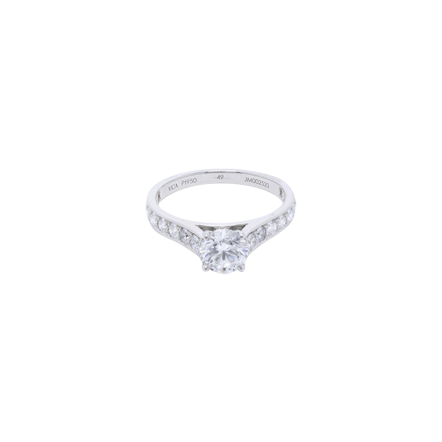 Van Cleef & Arpels Romance Solitaire 0.71 ct. Diamond Engagement Ring w/ GIA Report & Box