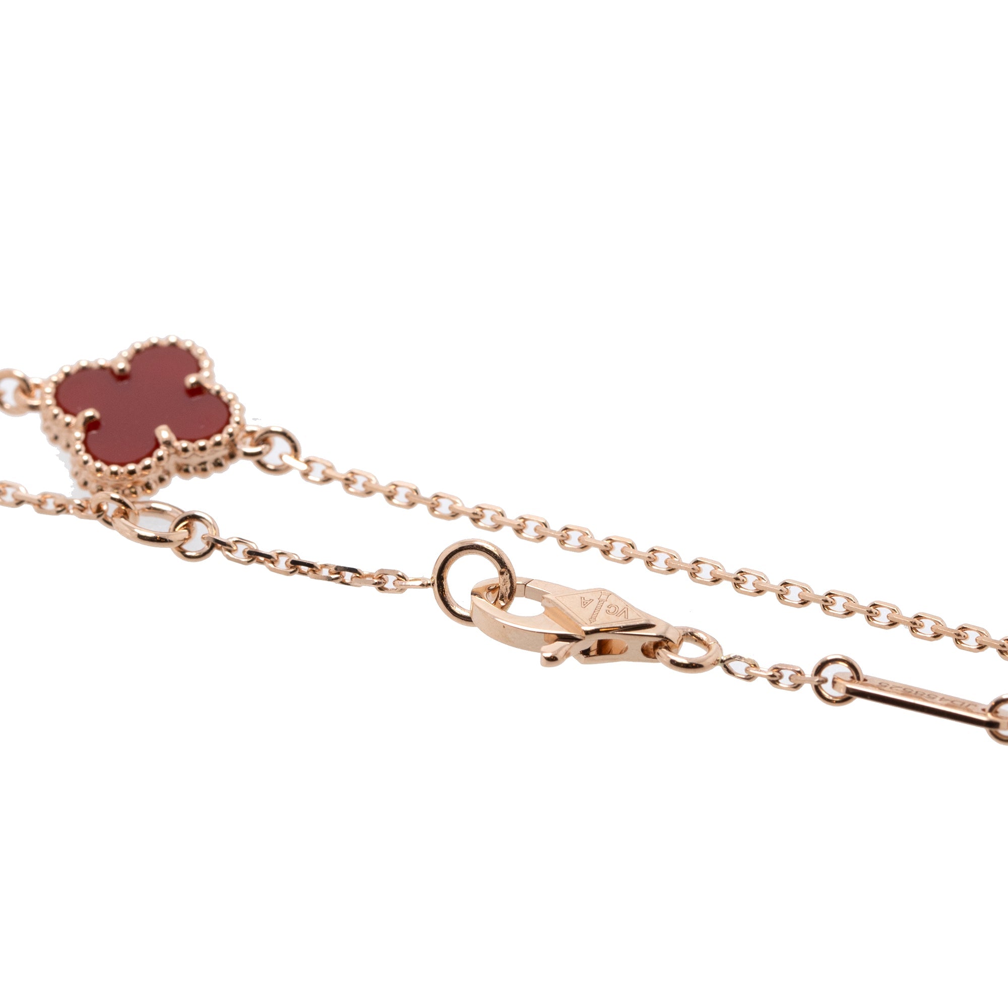 Van Cleef & Arpels Sweet Alhambra Carnelian Bracelet w/ Receipt