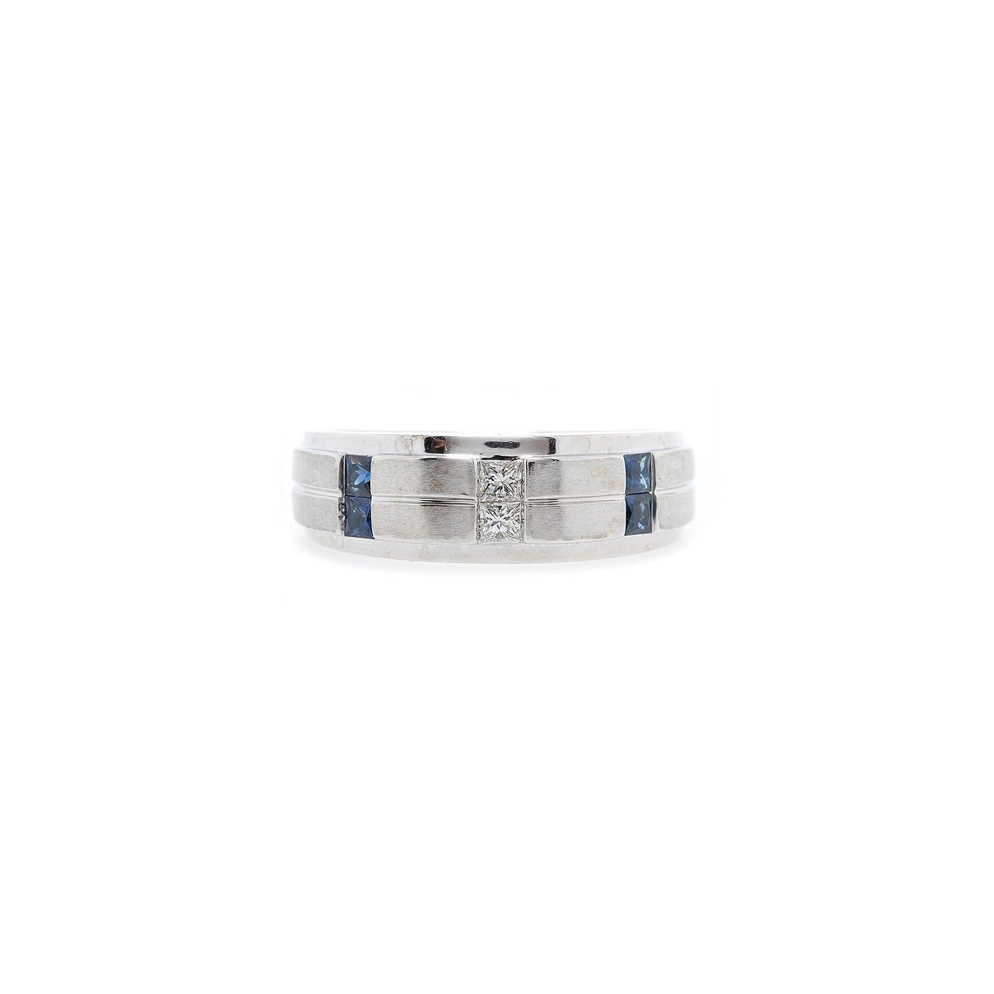 Vera Wang Love Diamond & Sapphire Band Ring