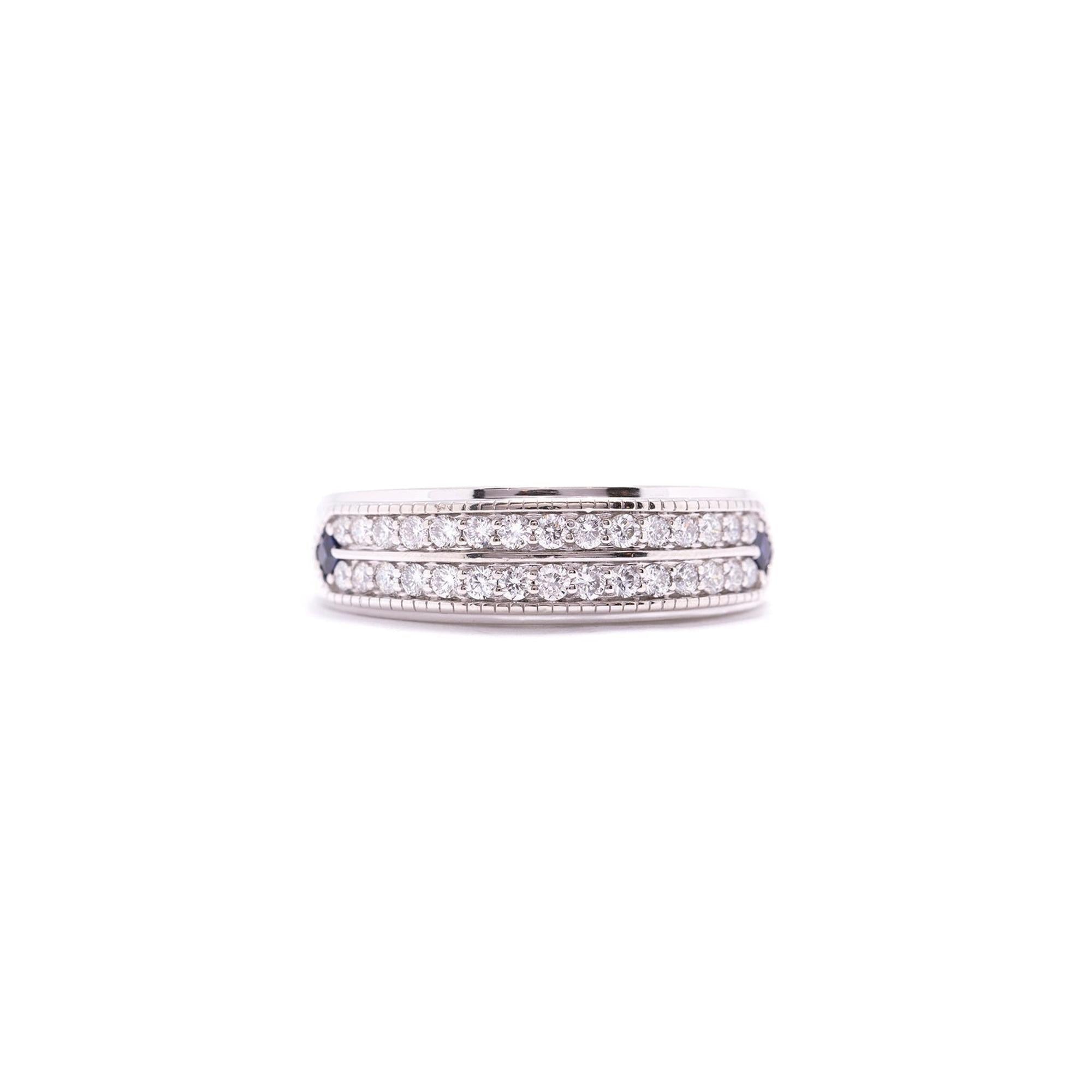 Vera Wang Two-Row Diamond Band Ring