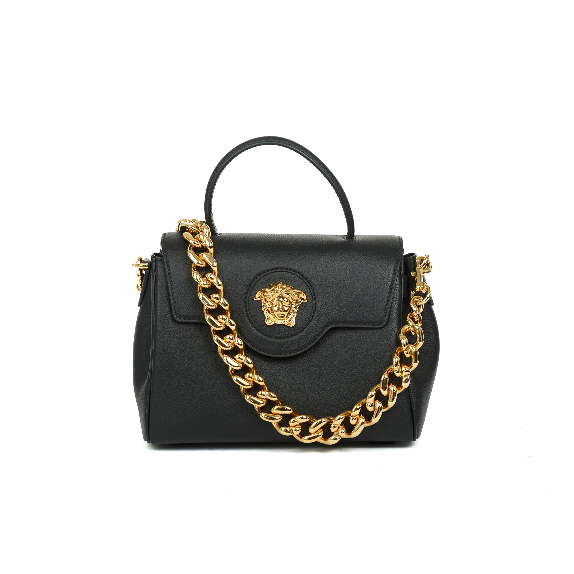 Versace Medium La Medusa Handle Bag w/ Straps