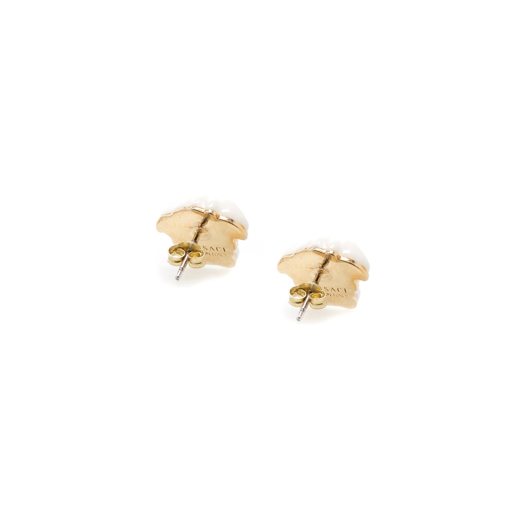 Versace Resin Medusa Stud Earrings
