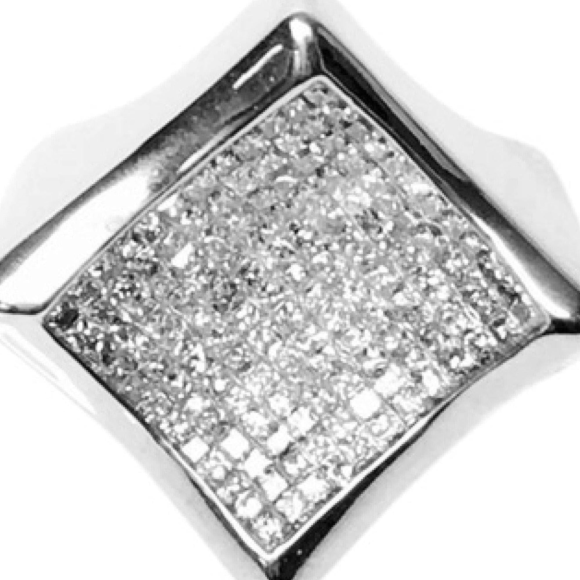 White Gold Gents Fancy Design Diamond Cluster Ring