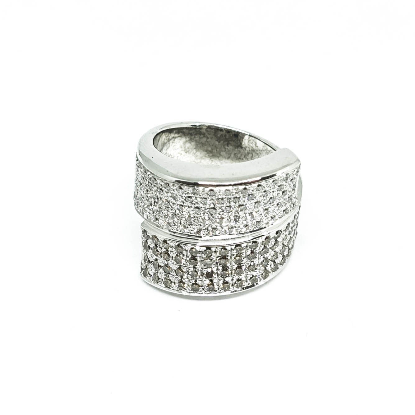 White and Champagne Diamond Ring