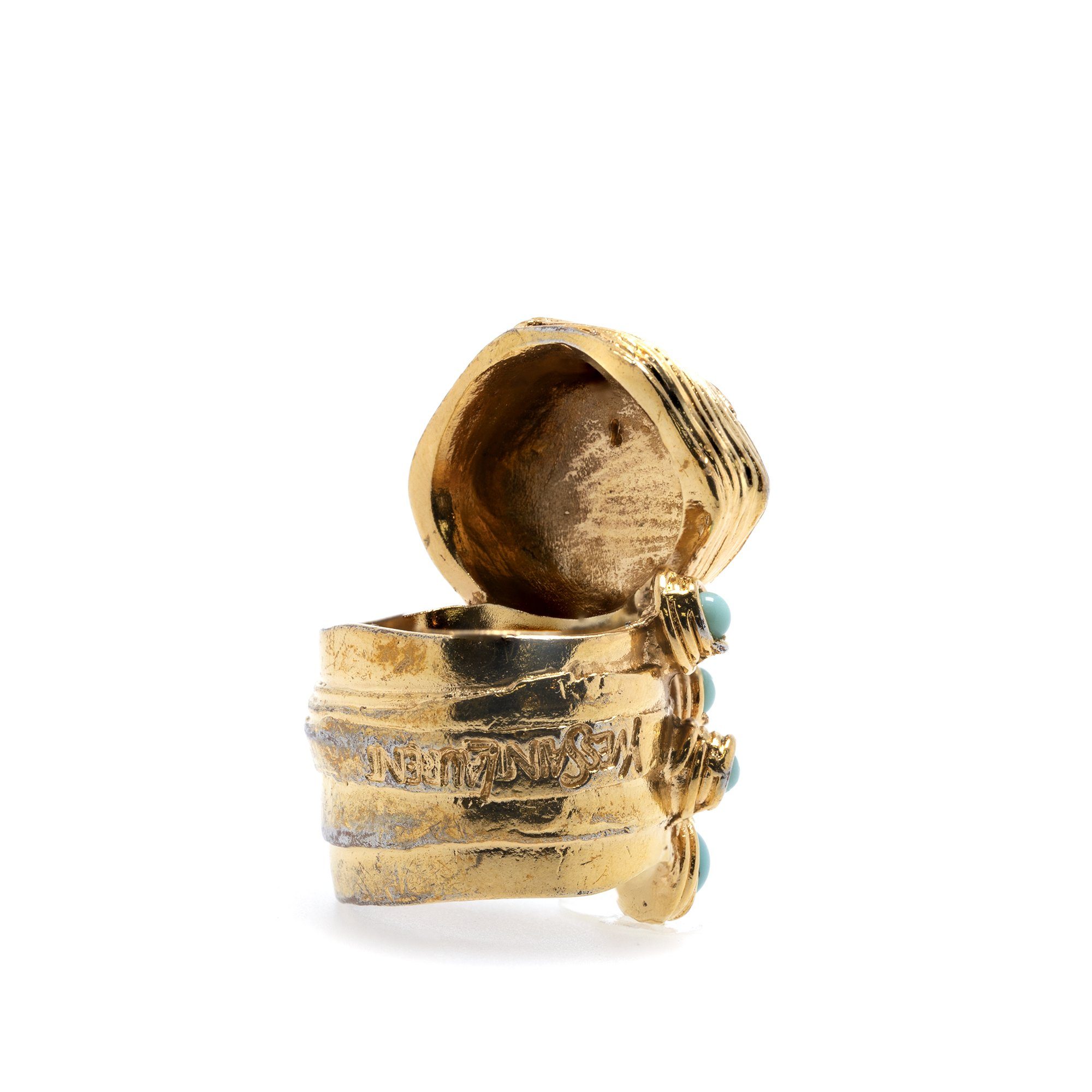 Yves Saint Laurent Enamel & Resin Arty Cocktail Ring